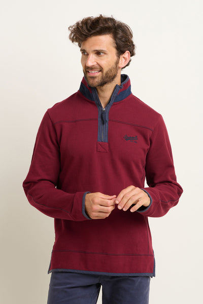 Mens burgundy quarter discount zip