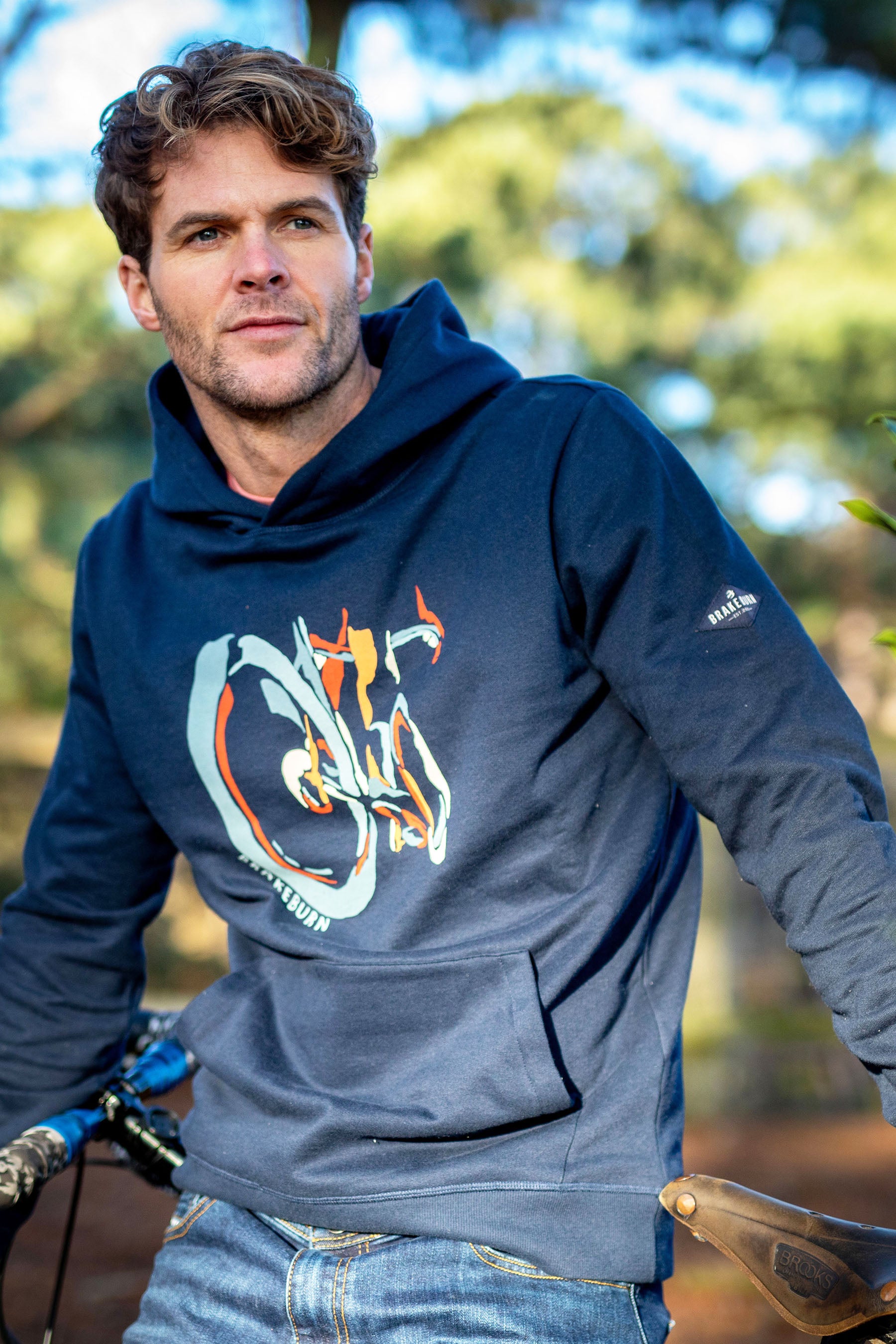 Navy Bike Men s Hoodie Brakeburn