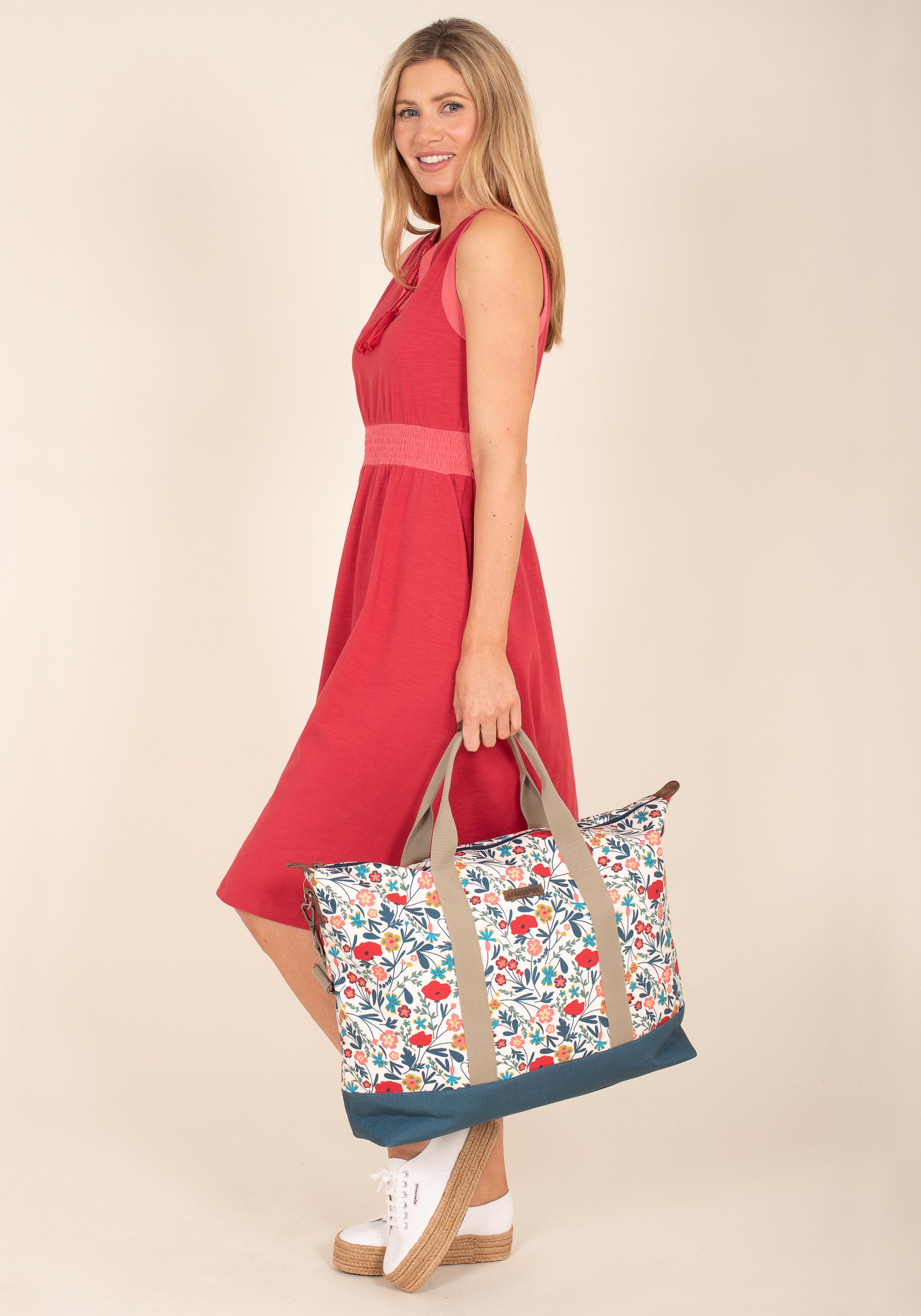 Floral print weekend bag sale