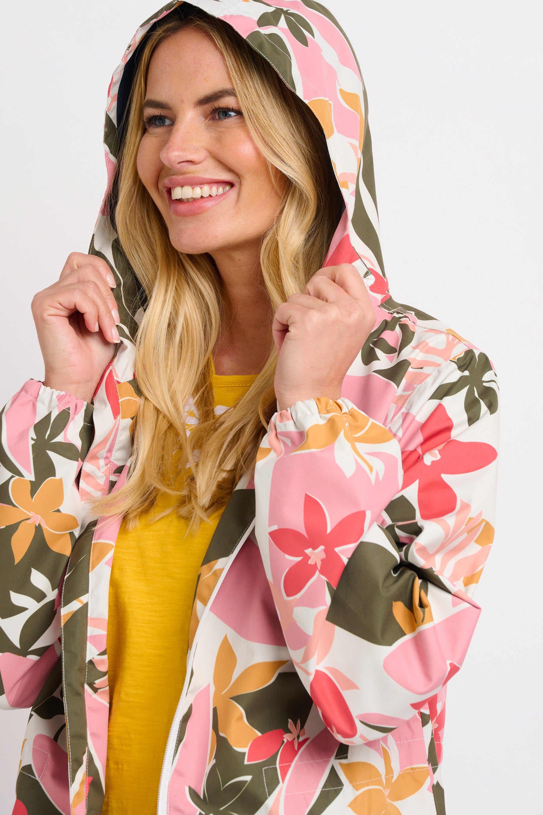 Tropical Palm Showerproof Raincoat Brakeburn