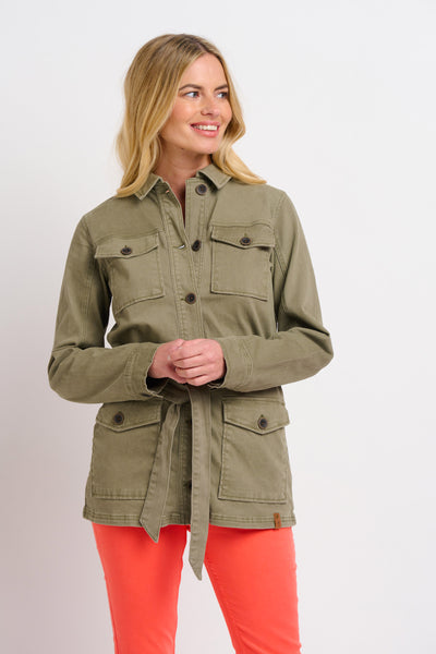 Khaki military jacket womens on sale uk