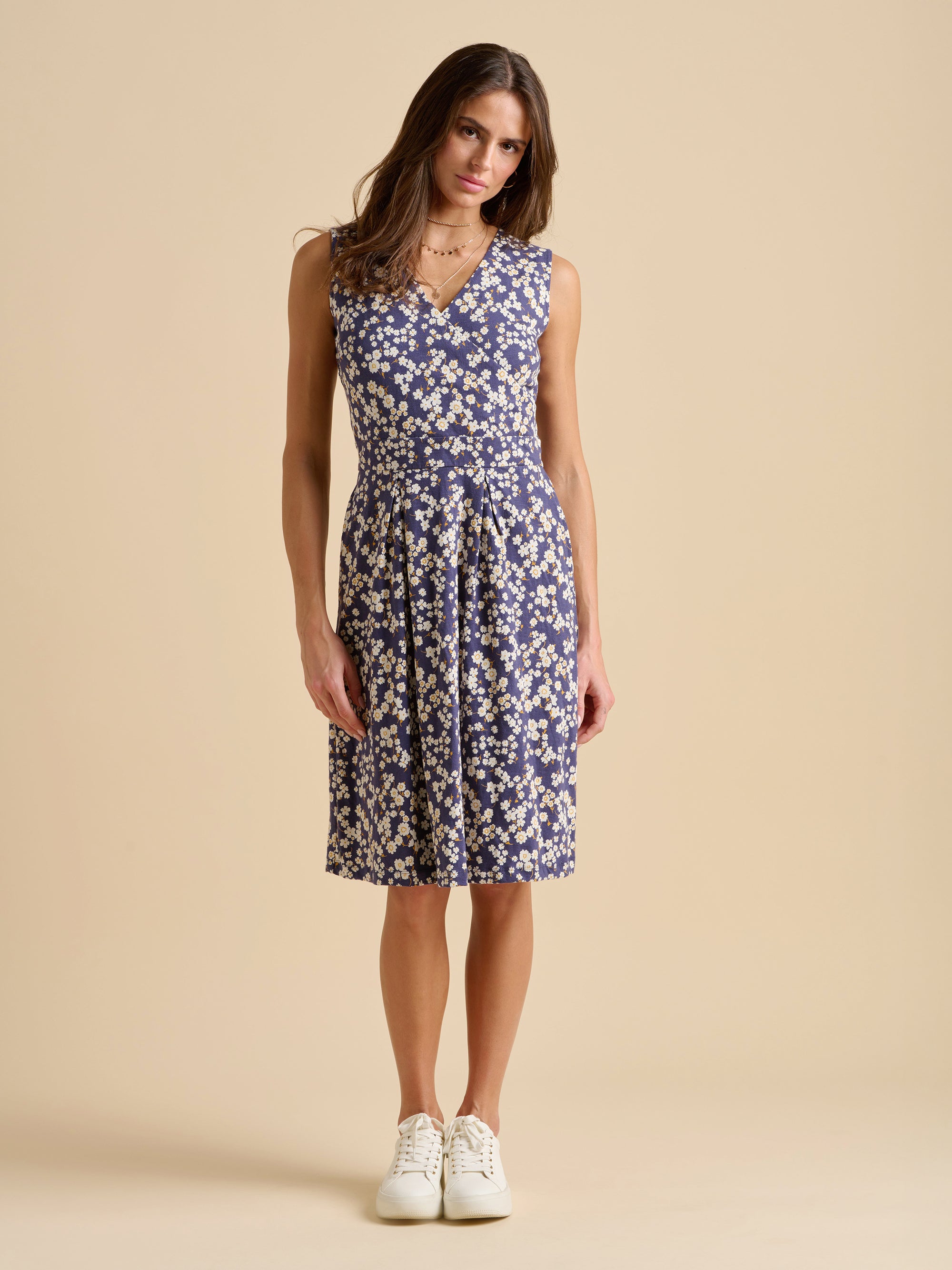 Floating Daisy Knee Length Dress