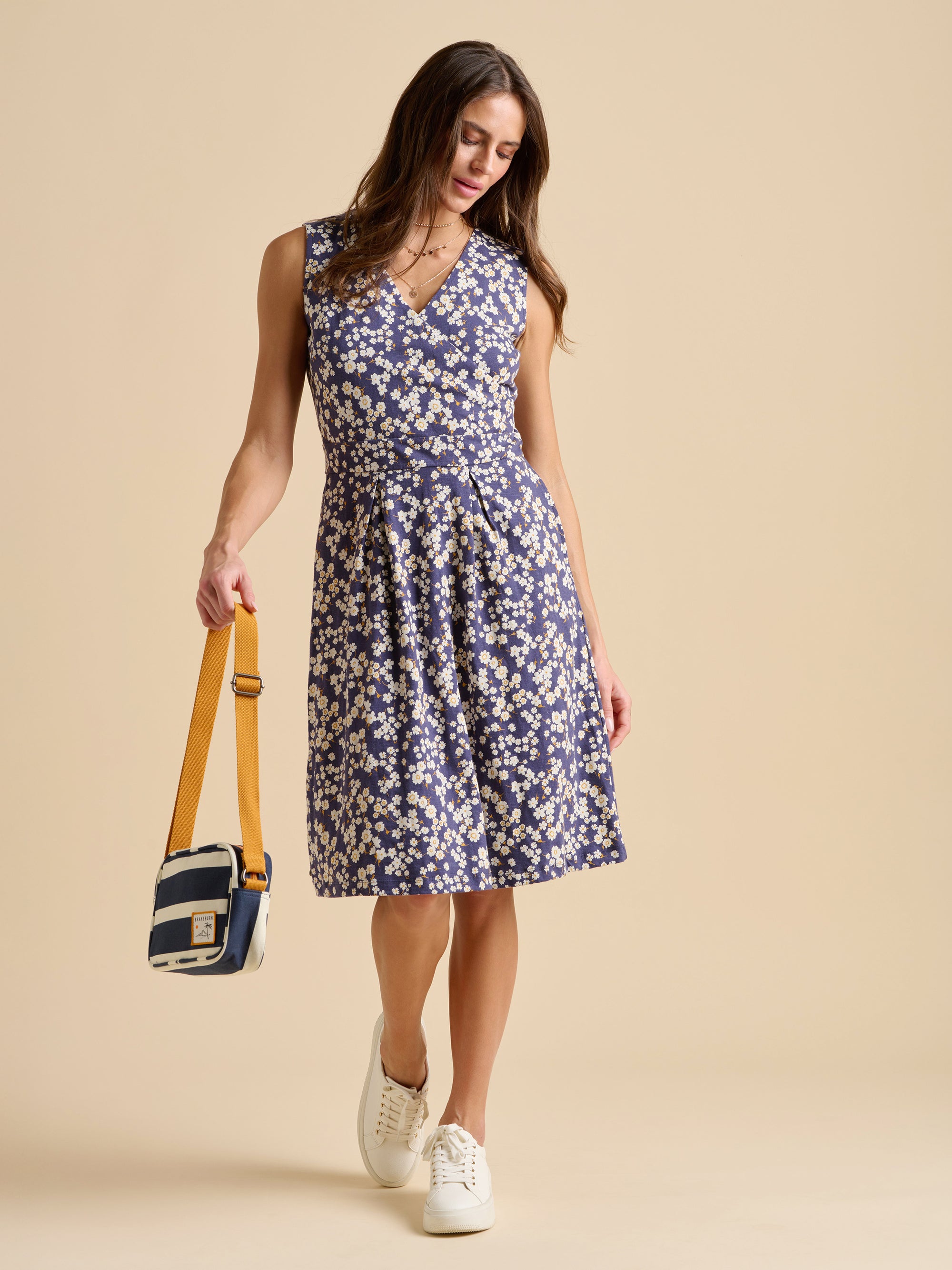 Floating Daisy Knee Length Dress