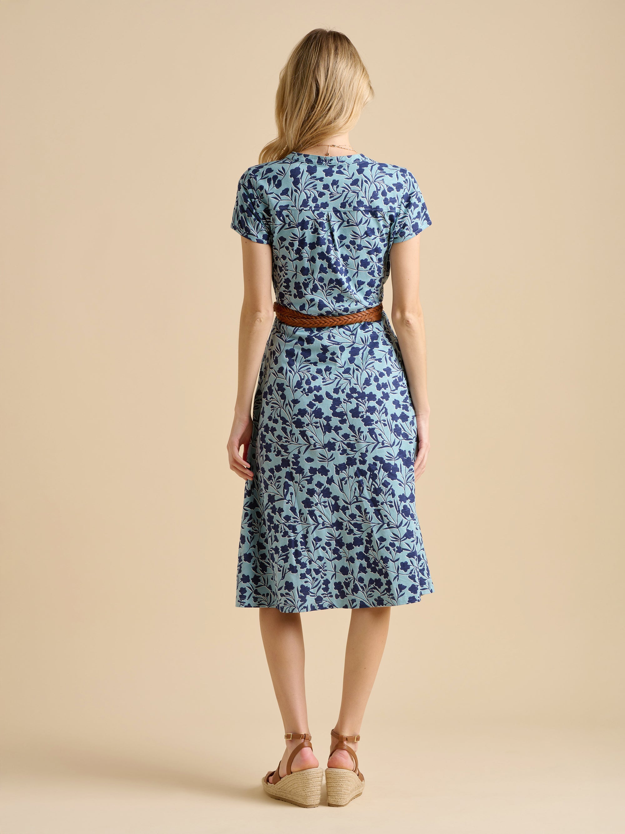 Shadow Floral Midi Dress