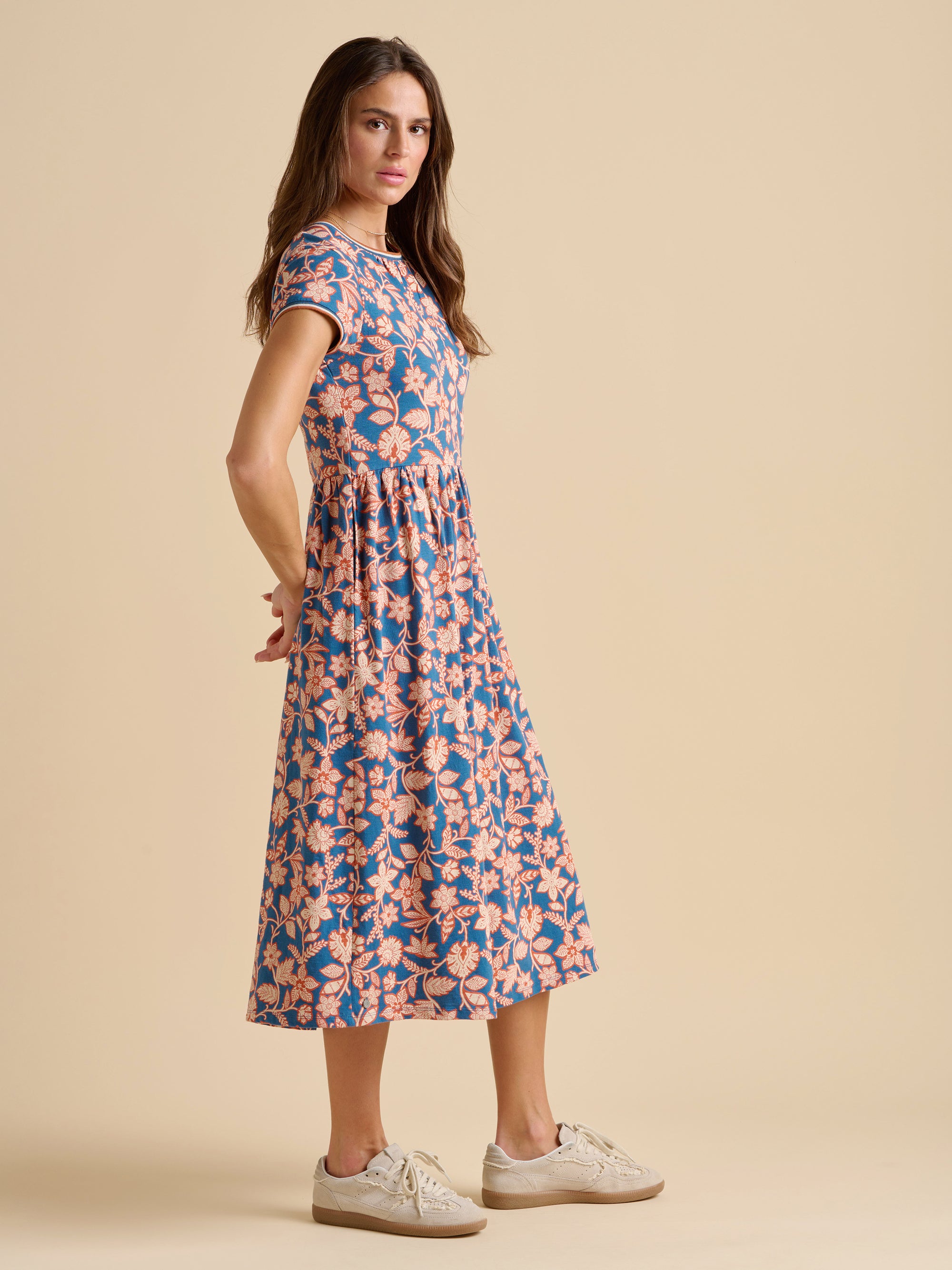 Midnight Garden Midi Dress