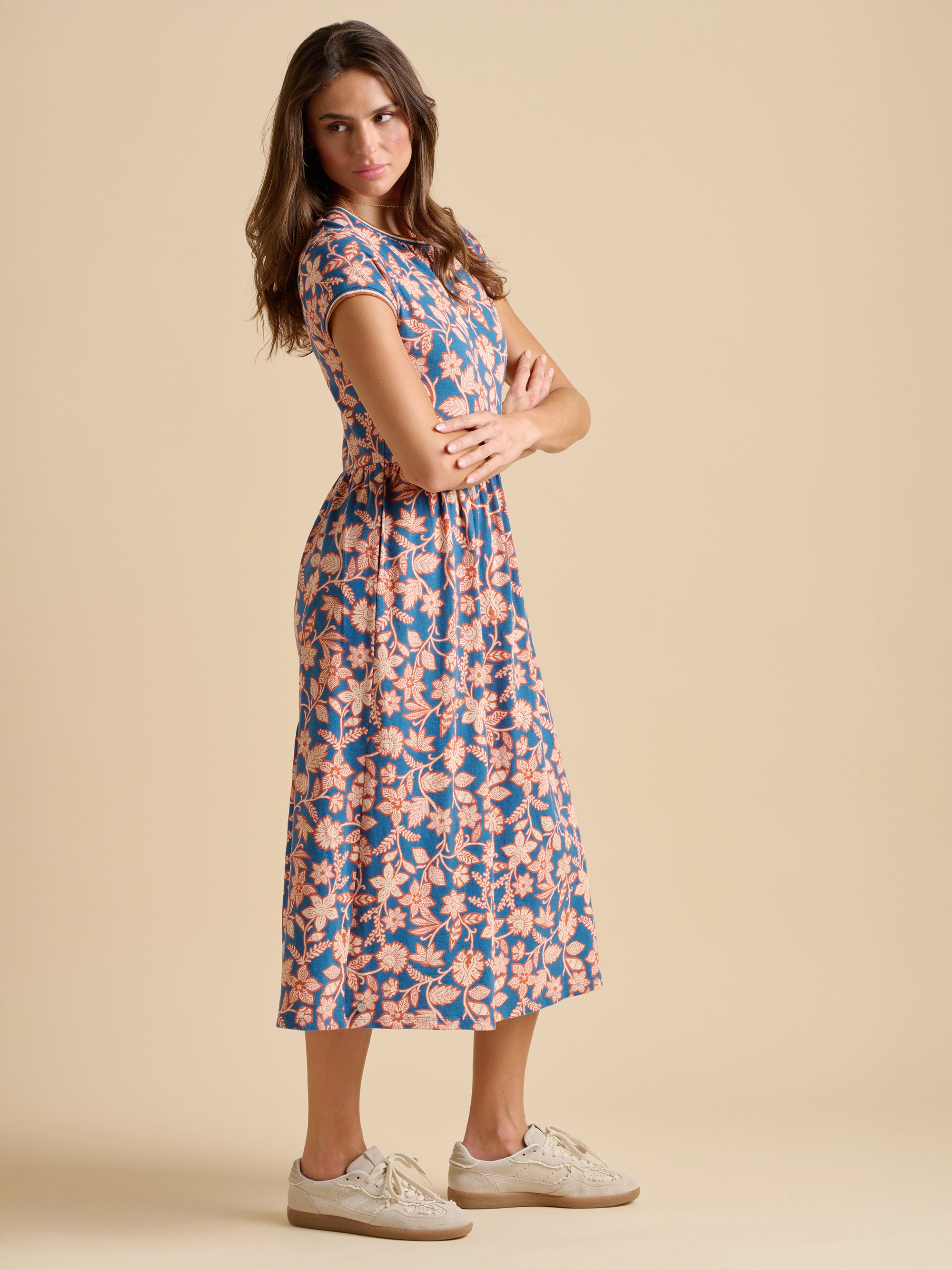 Midnight Garden Midi Dress