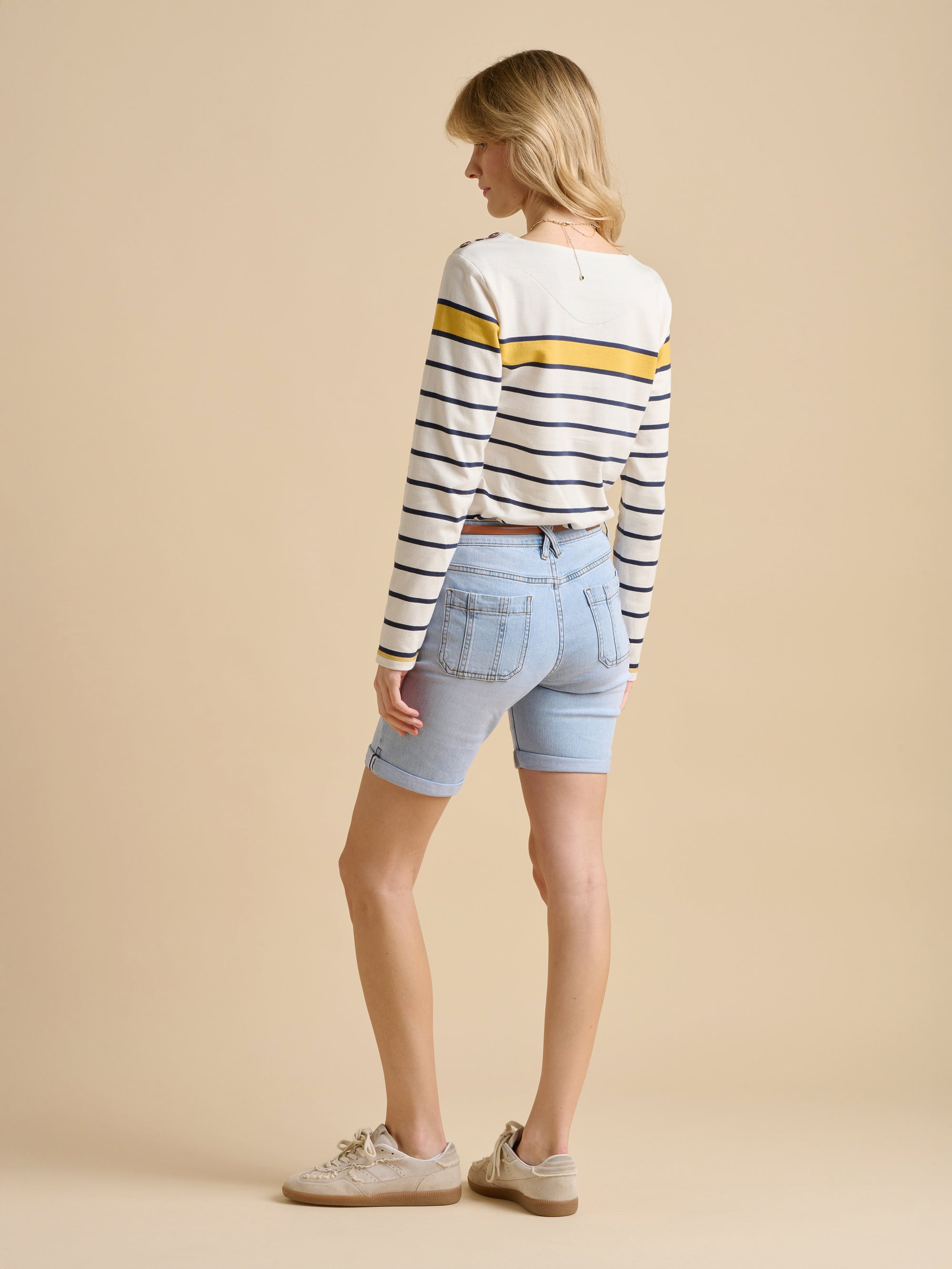 Engineered Stripe Bella Crew