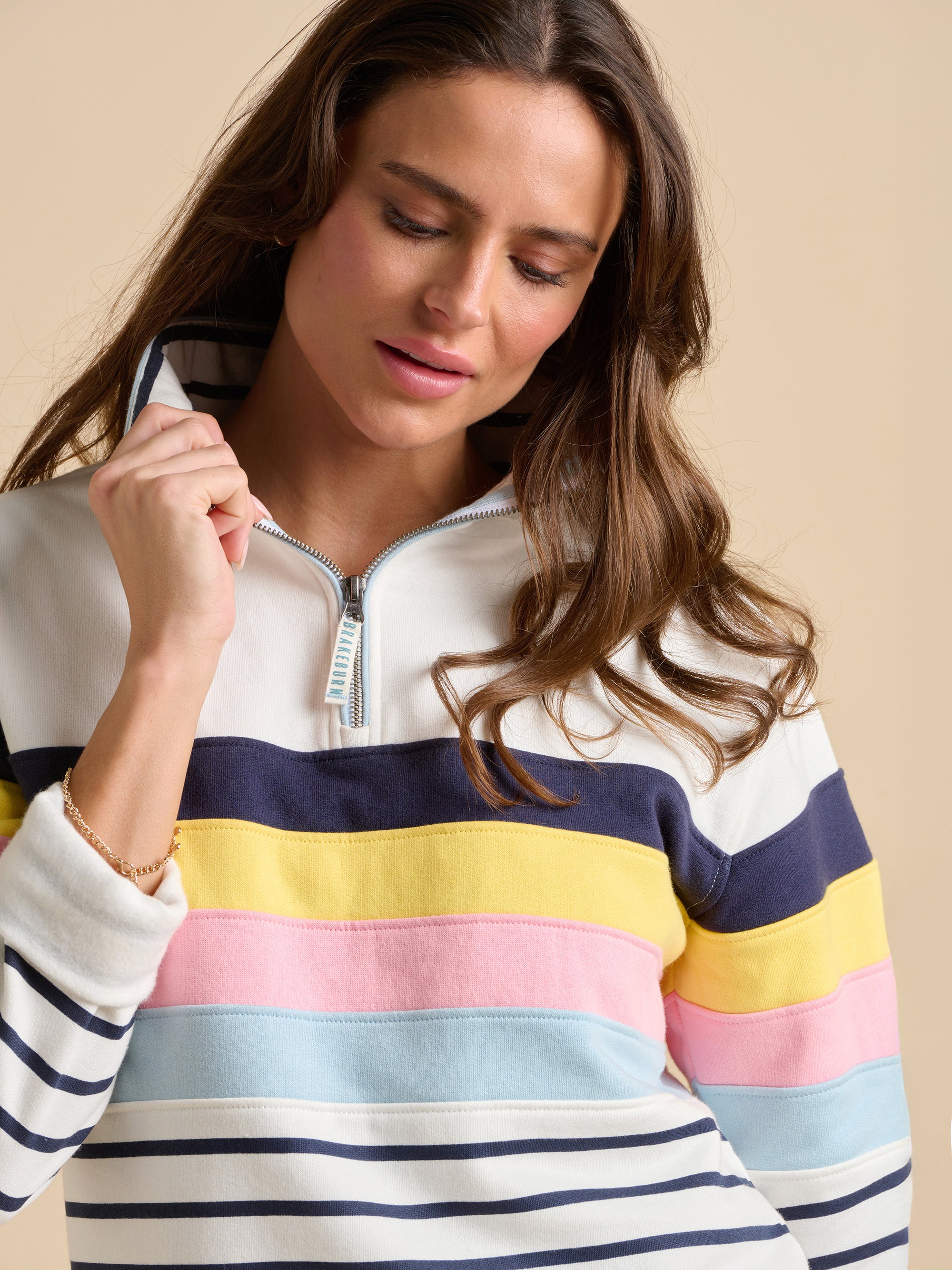 Chest Stripe Quarter Zip