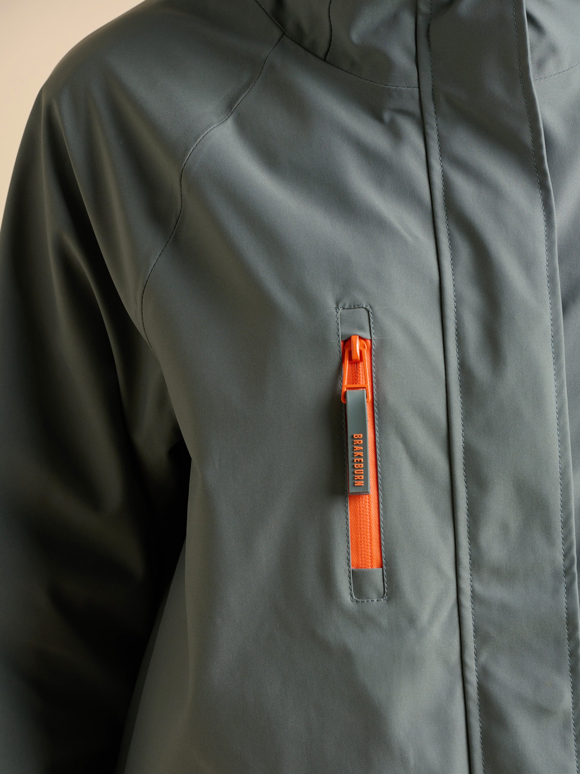 Orange Pop Waterproof Coat