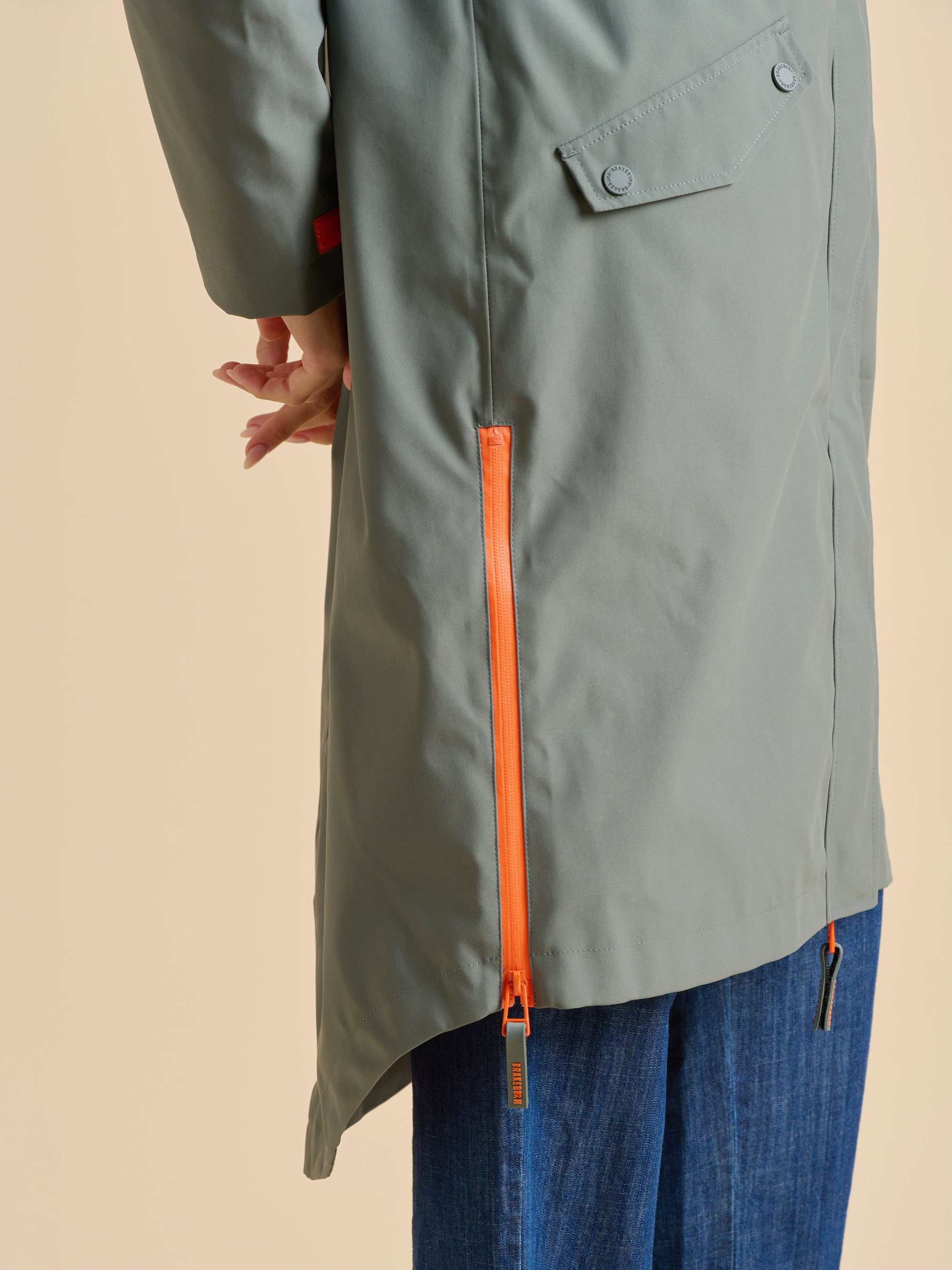 Orange Pop Waterproof Coat