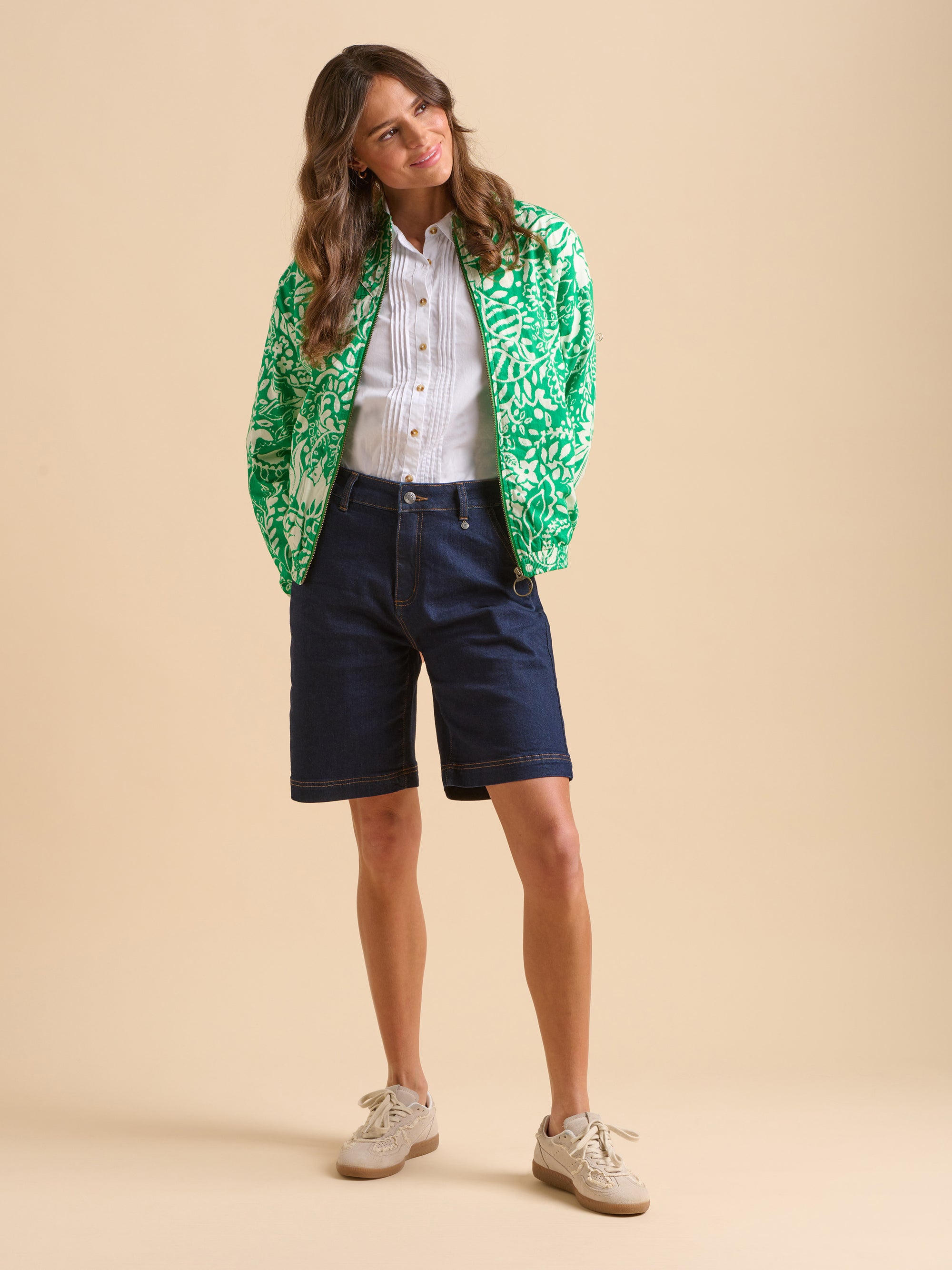 Pin Tuck Bomber Jacket