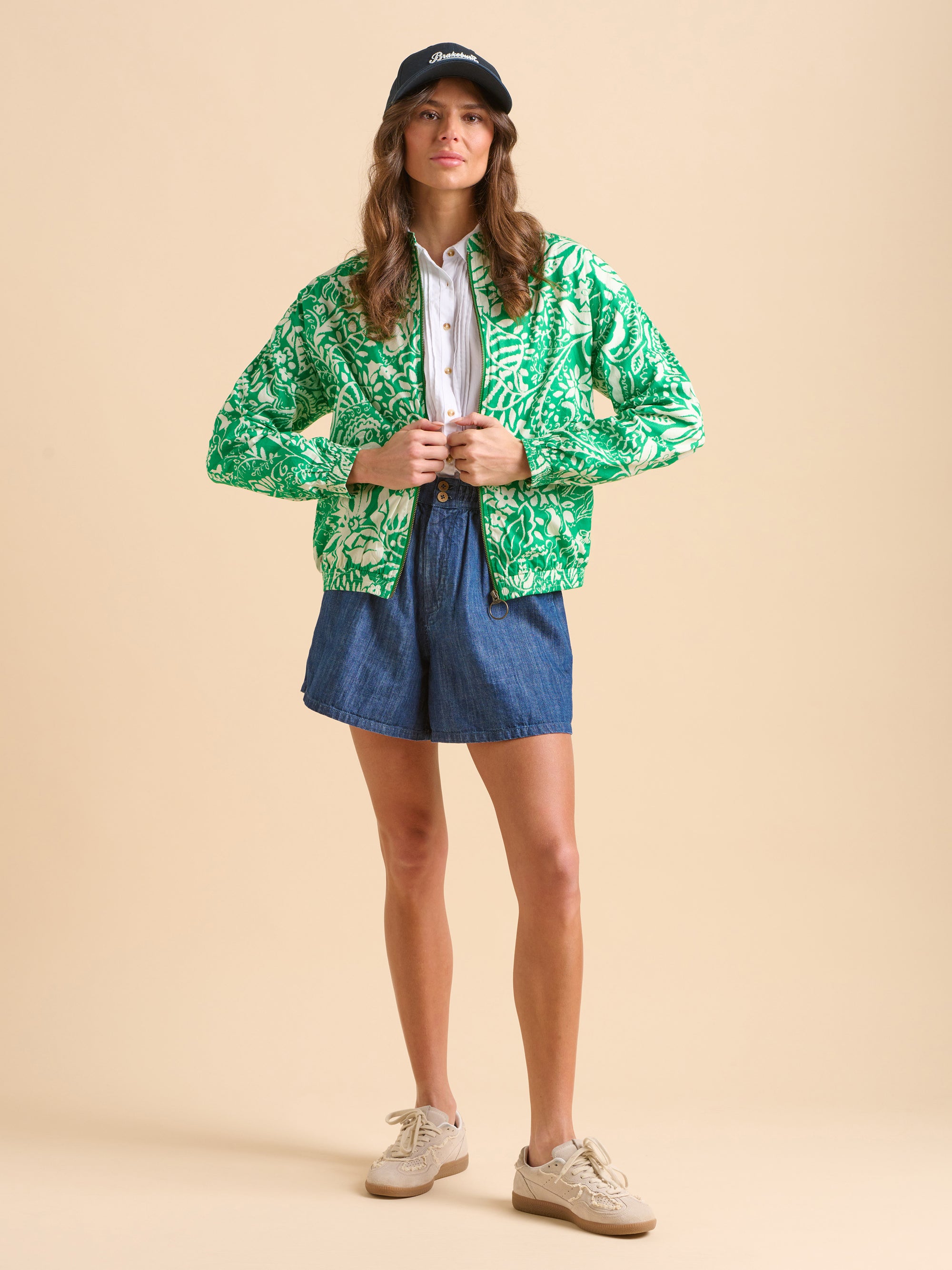 Pin Tuck Bomber Jacket