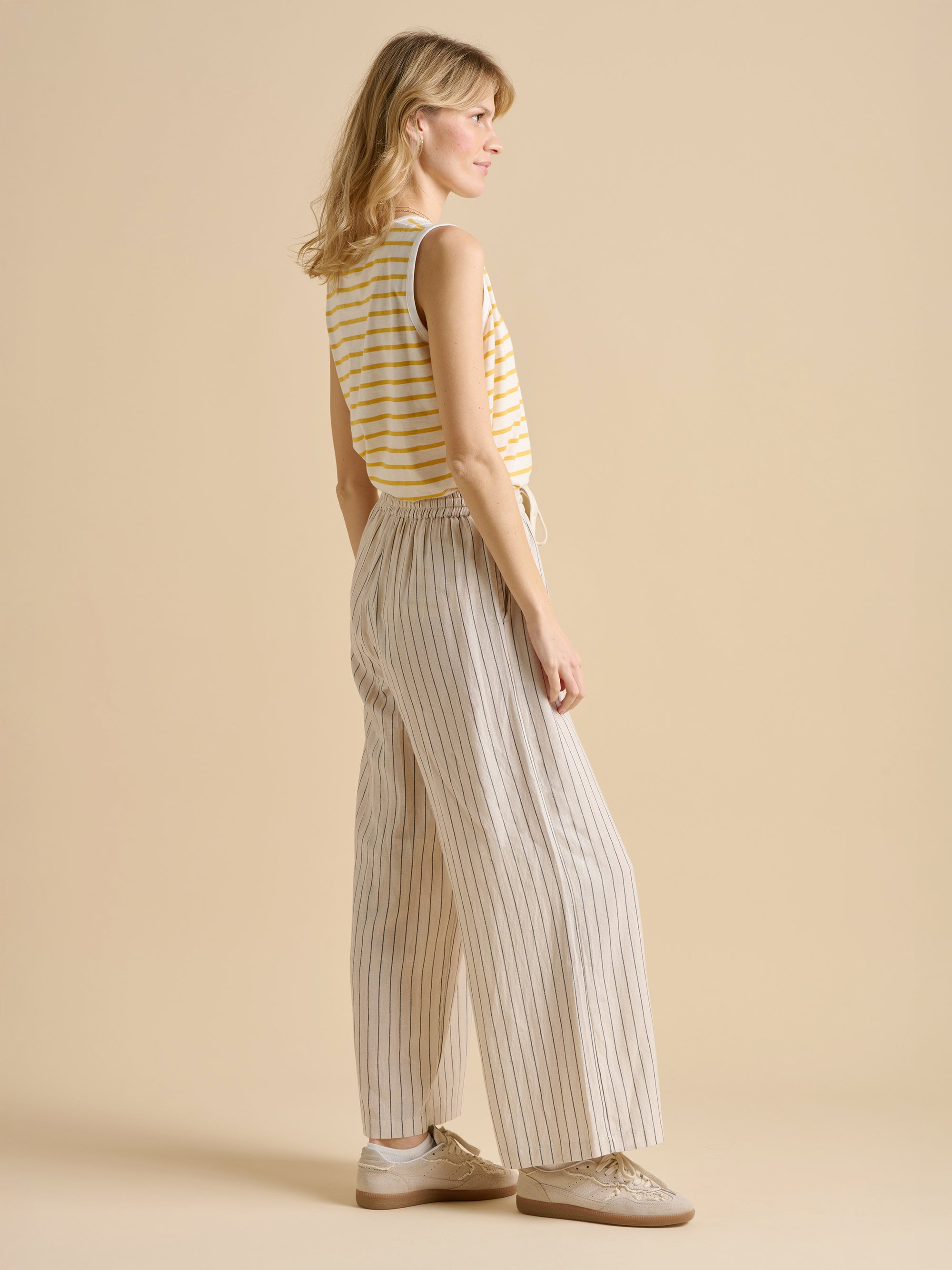 Stripe Wide Leg Trouser