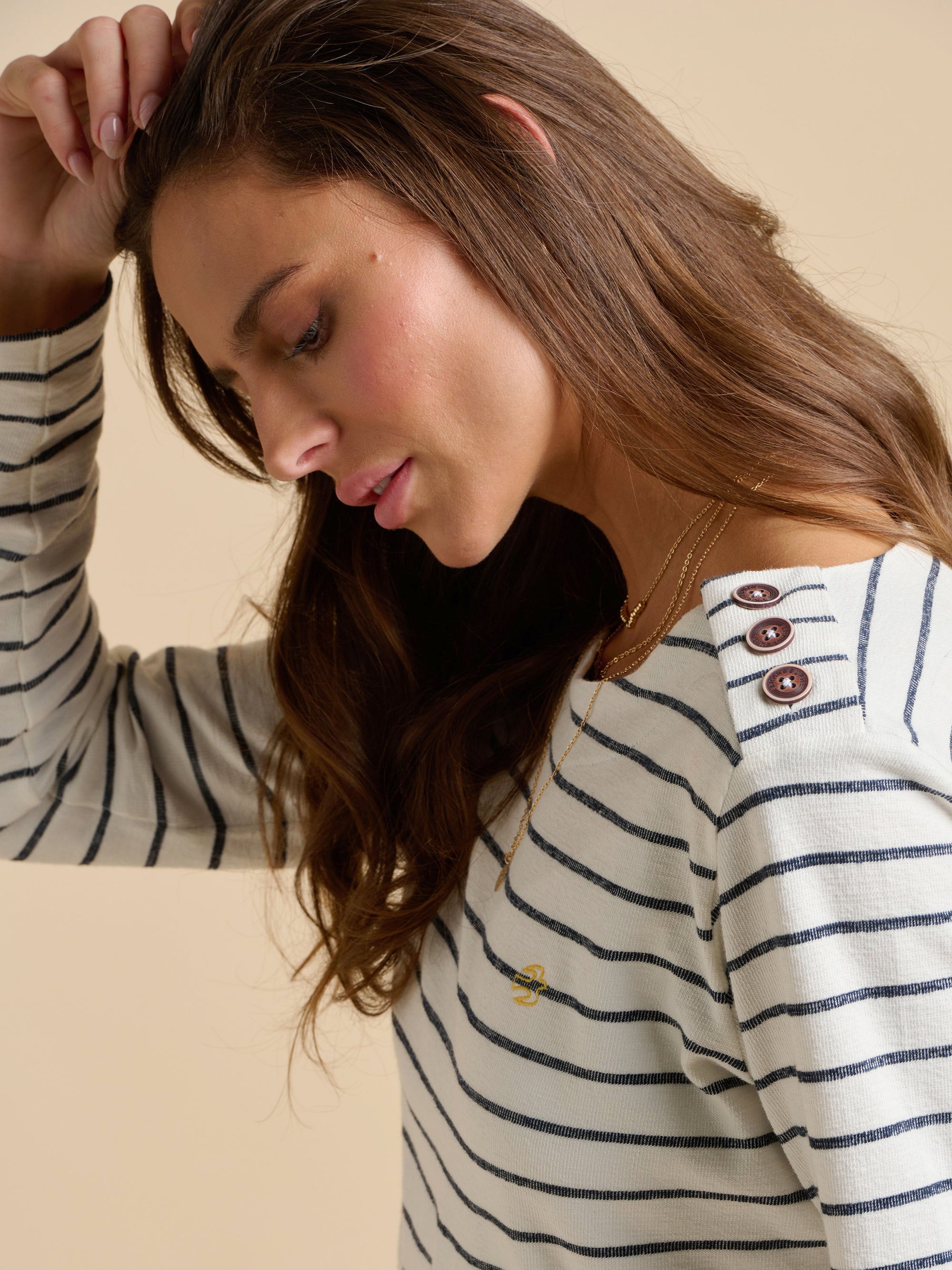 Stripe Bella Crew Neck Sweat