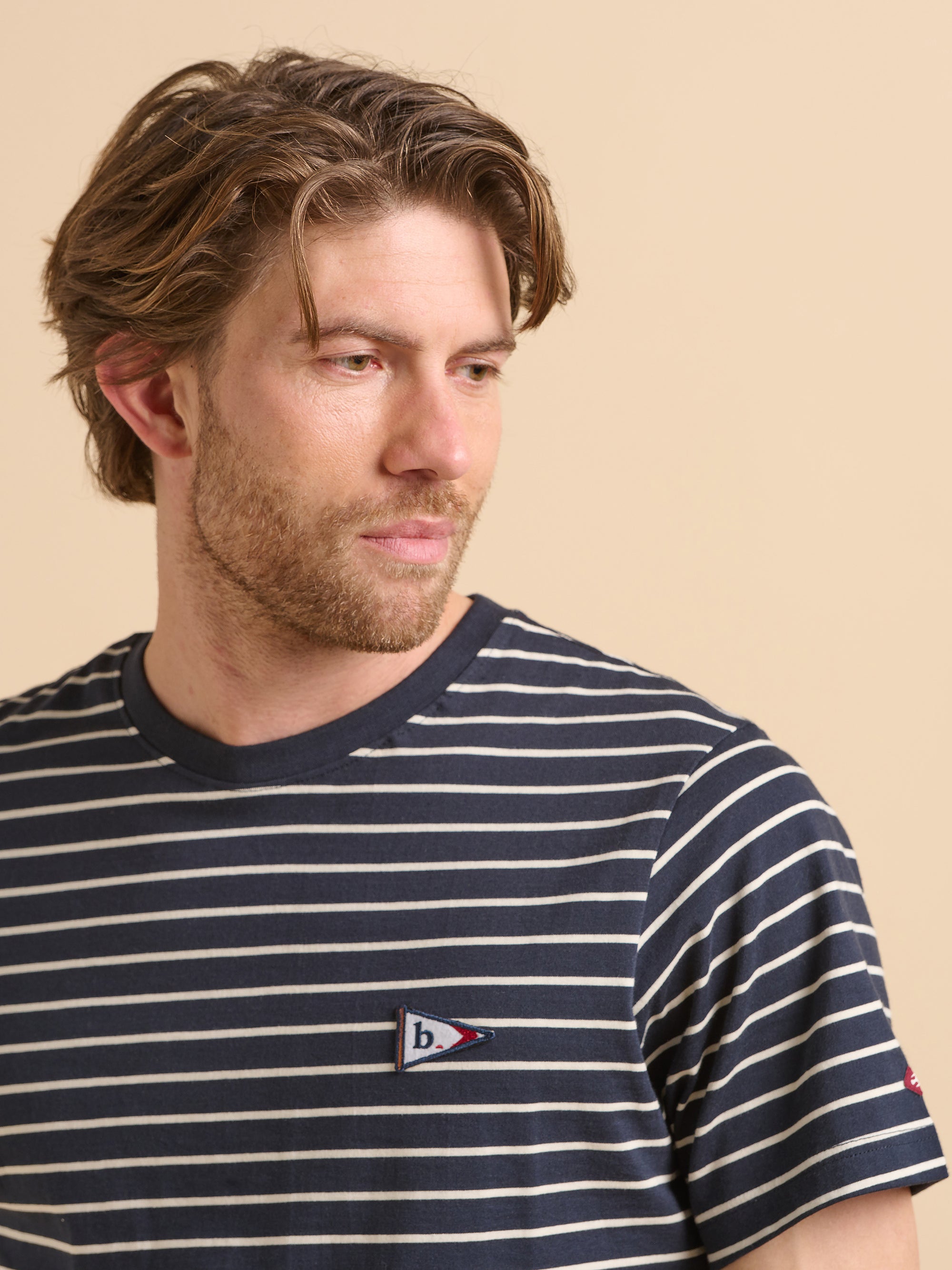 Navy Stripe Flag Tee