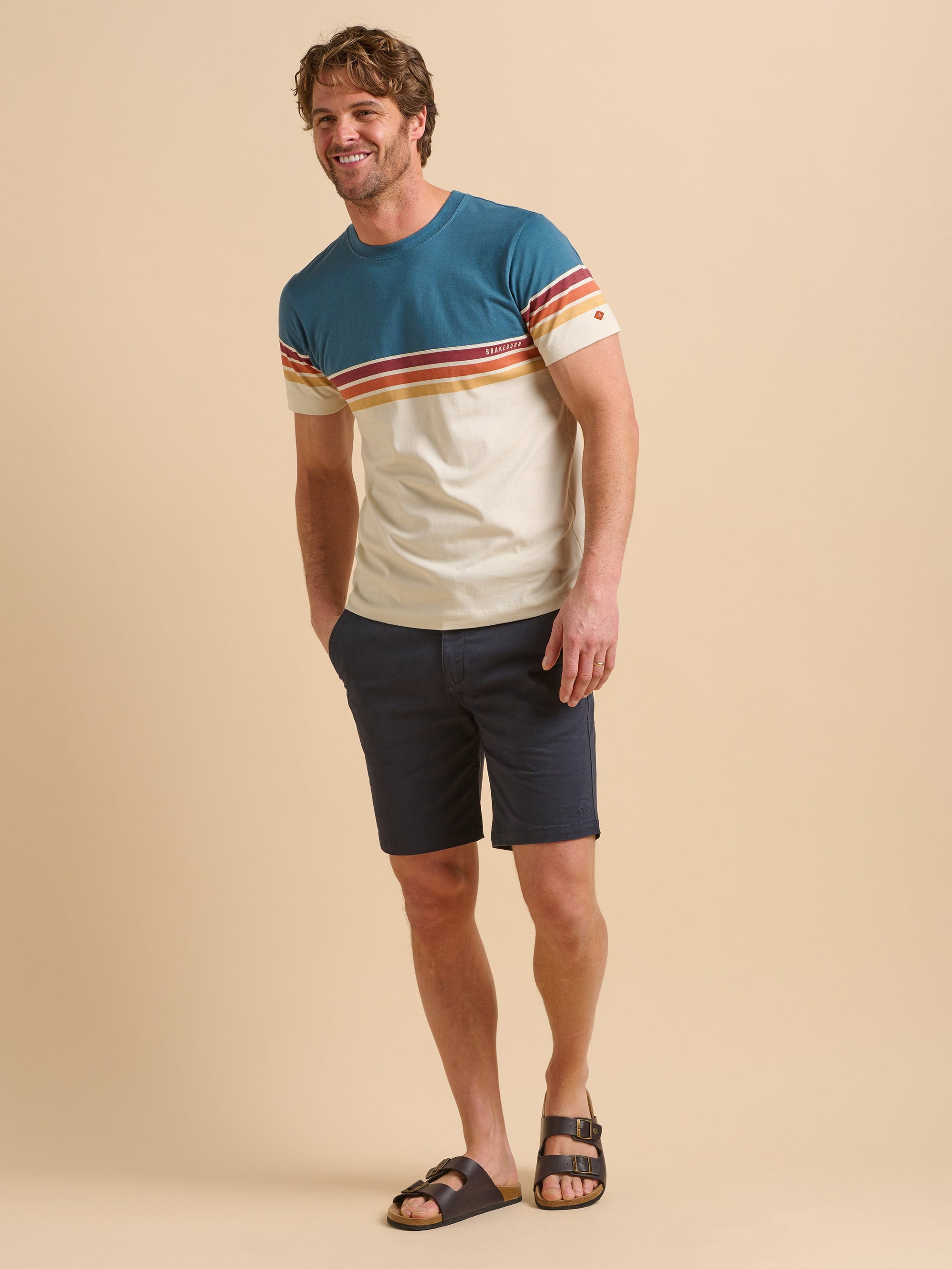 Colour Block Stripe Tee