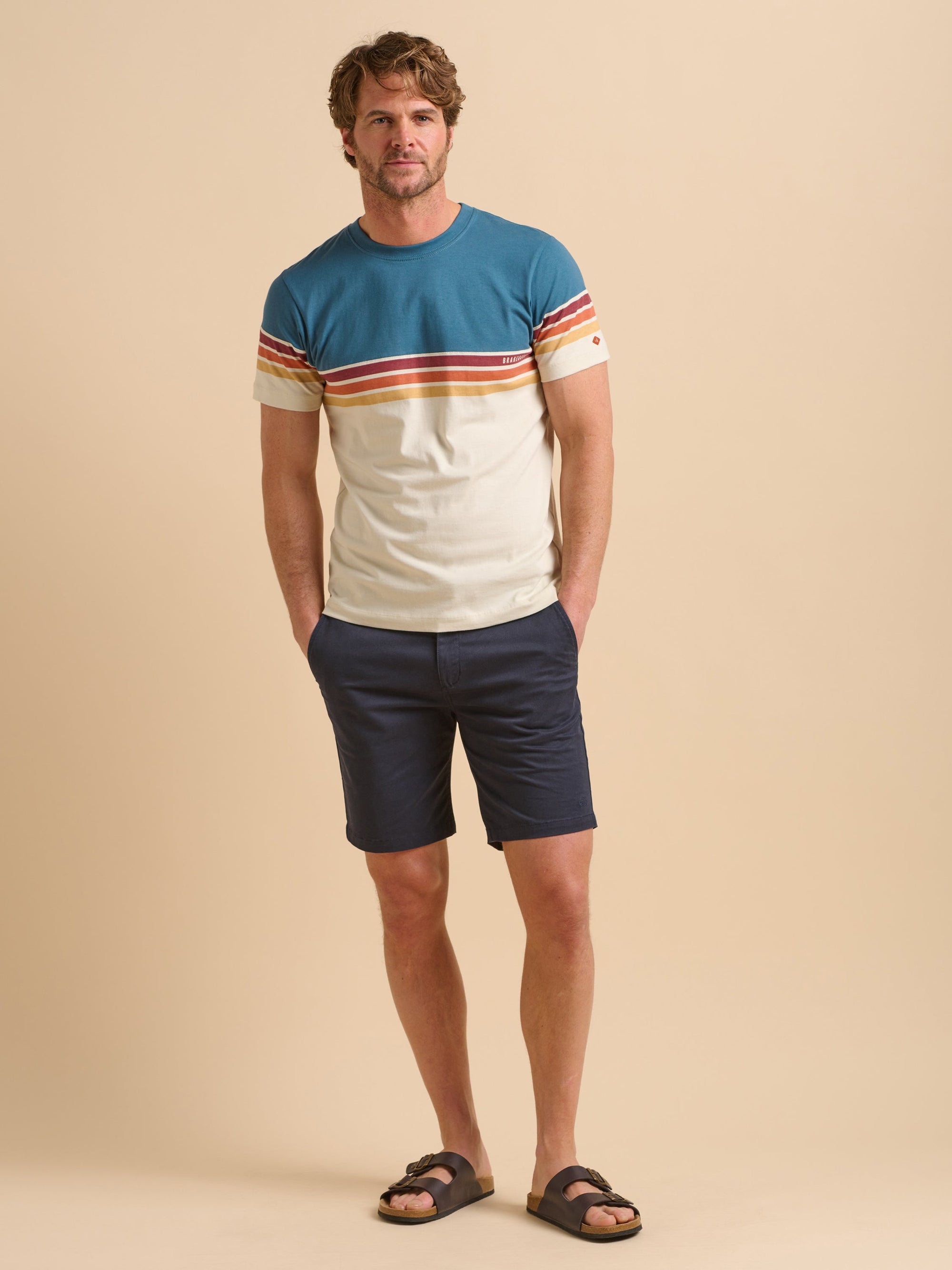 Colour Block Stripe Tee