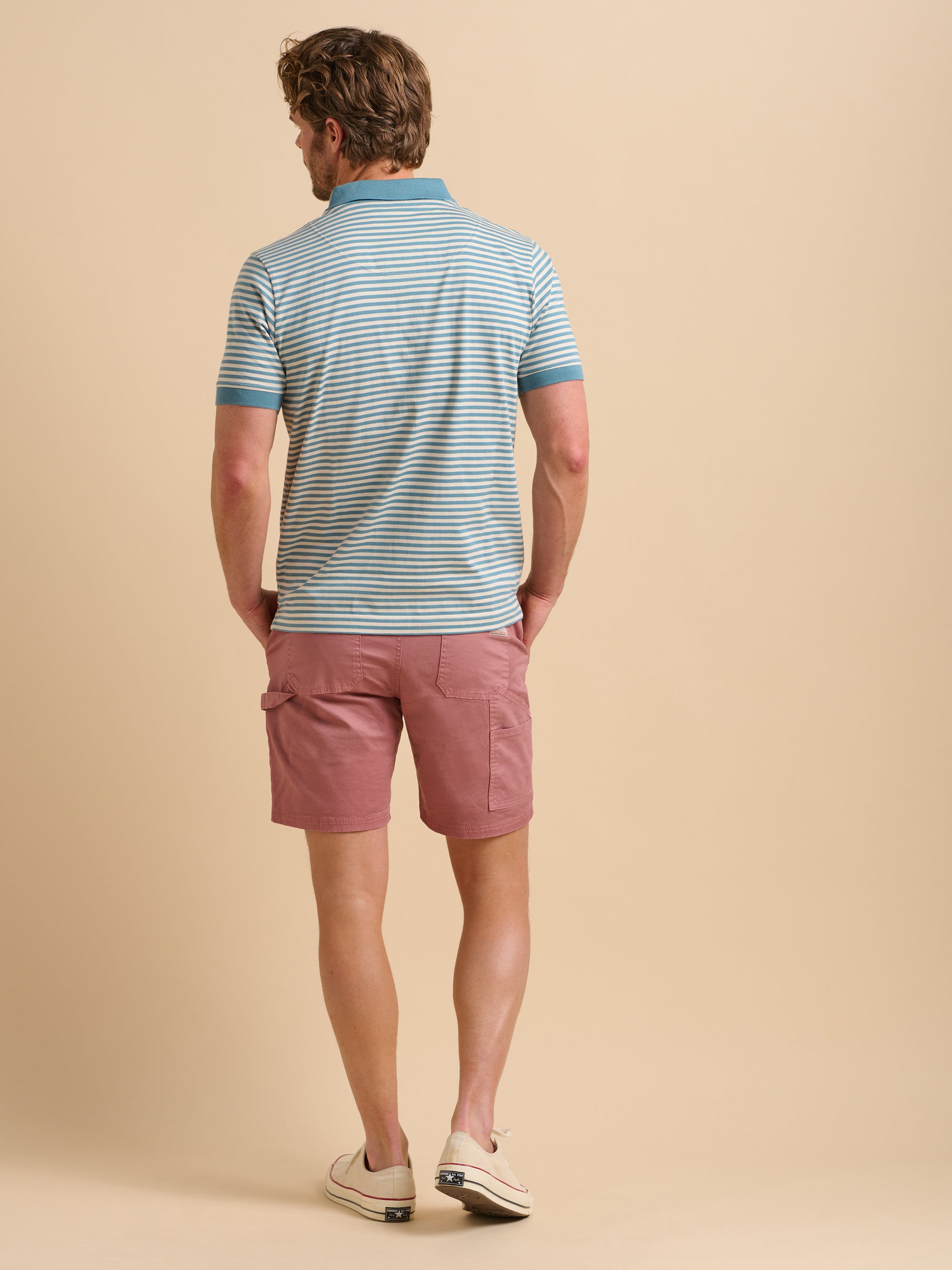 Smoke Blue Stripe Polo