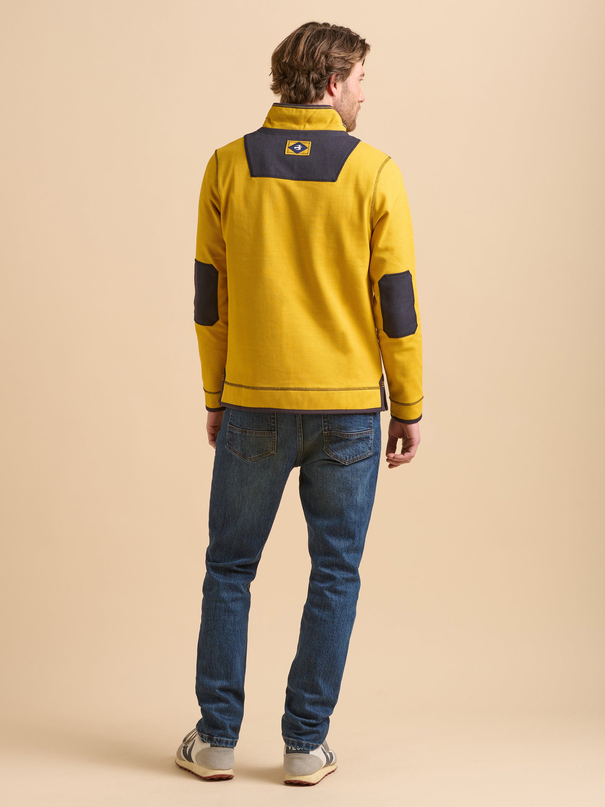 Yellow Pique Quarter Zip