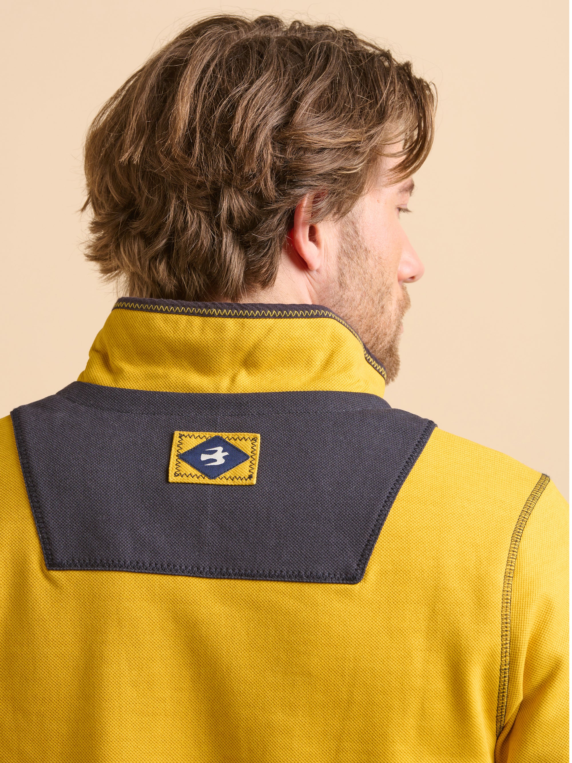 Yellow Pique Quarter Zip