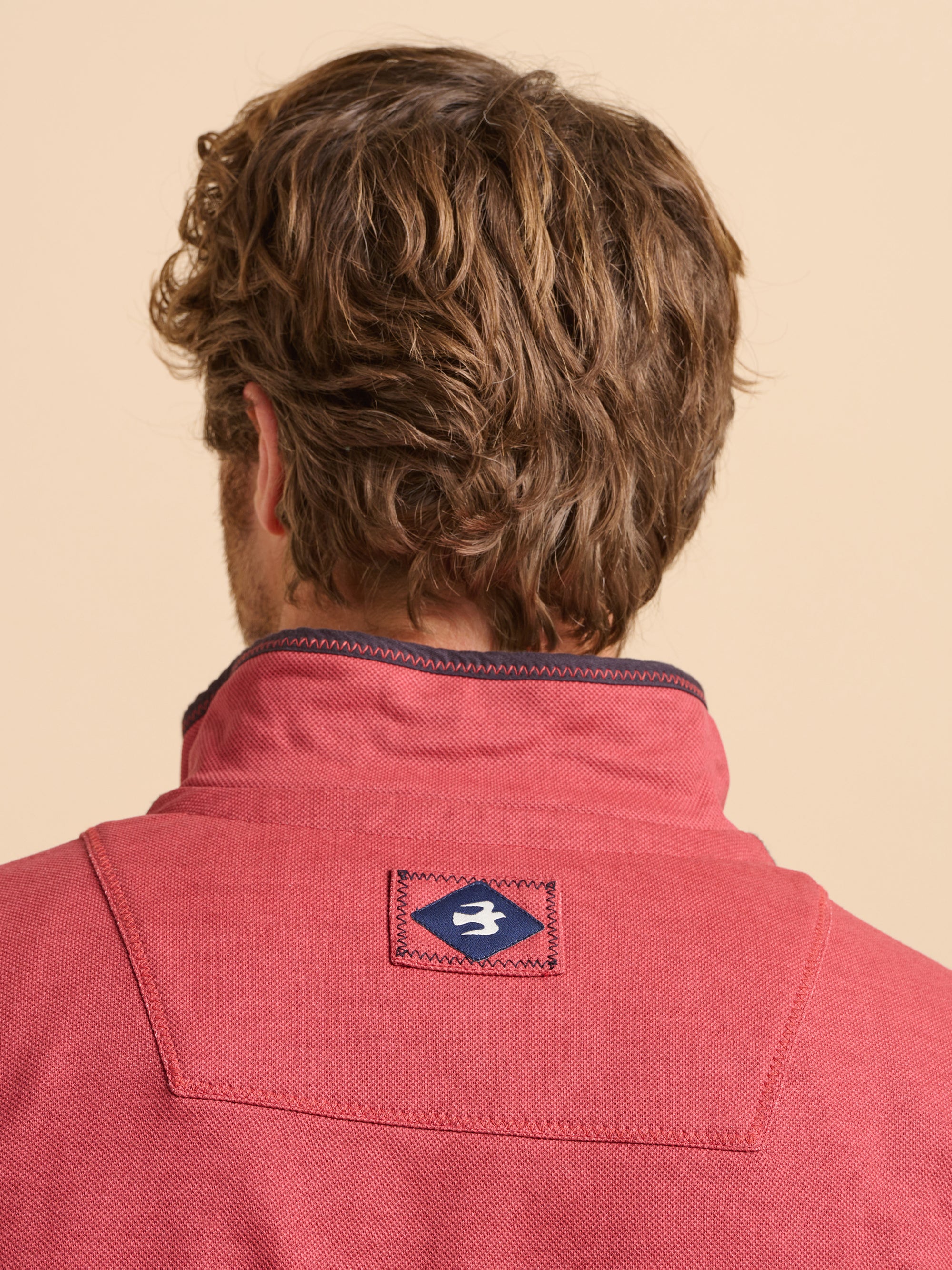 Red Pique Quarter Zip