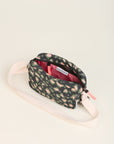 Khaki Leopard Print Medium Camera Crossbody Bag