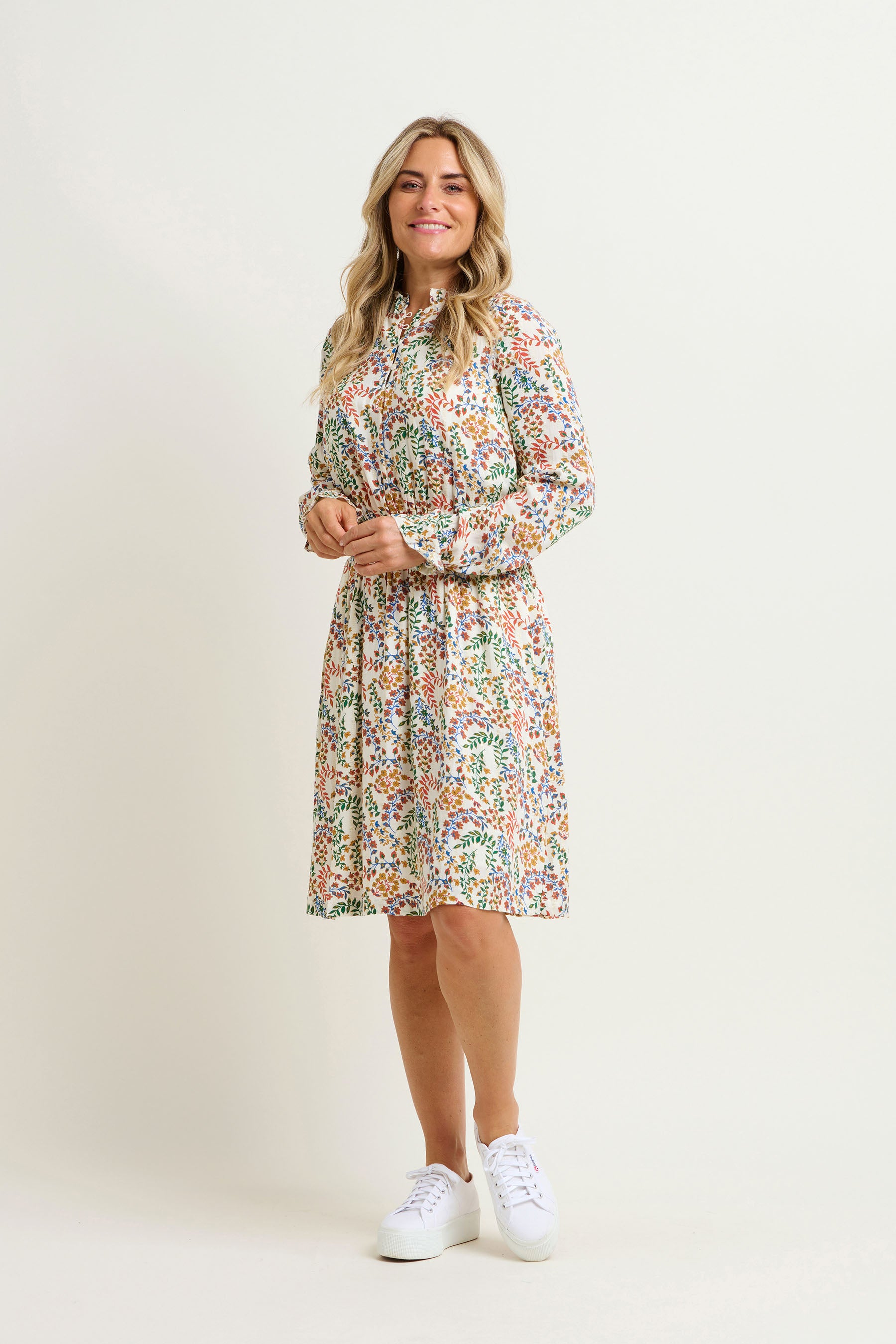 Cream Floral Paisley Dress