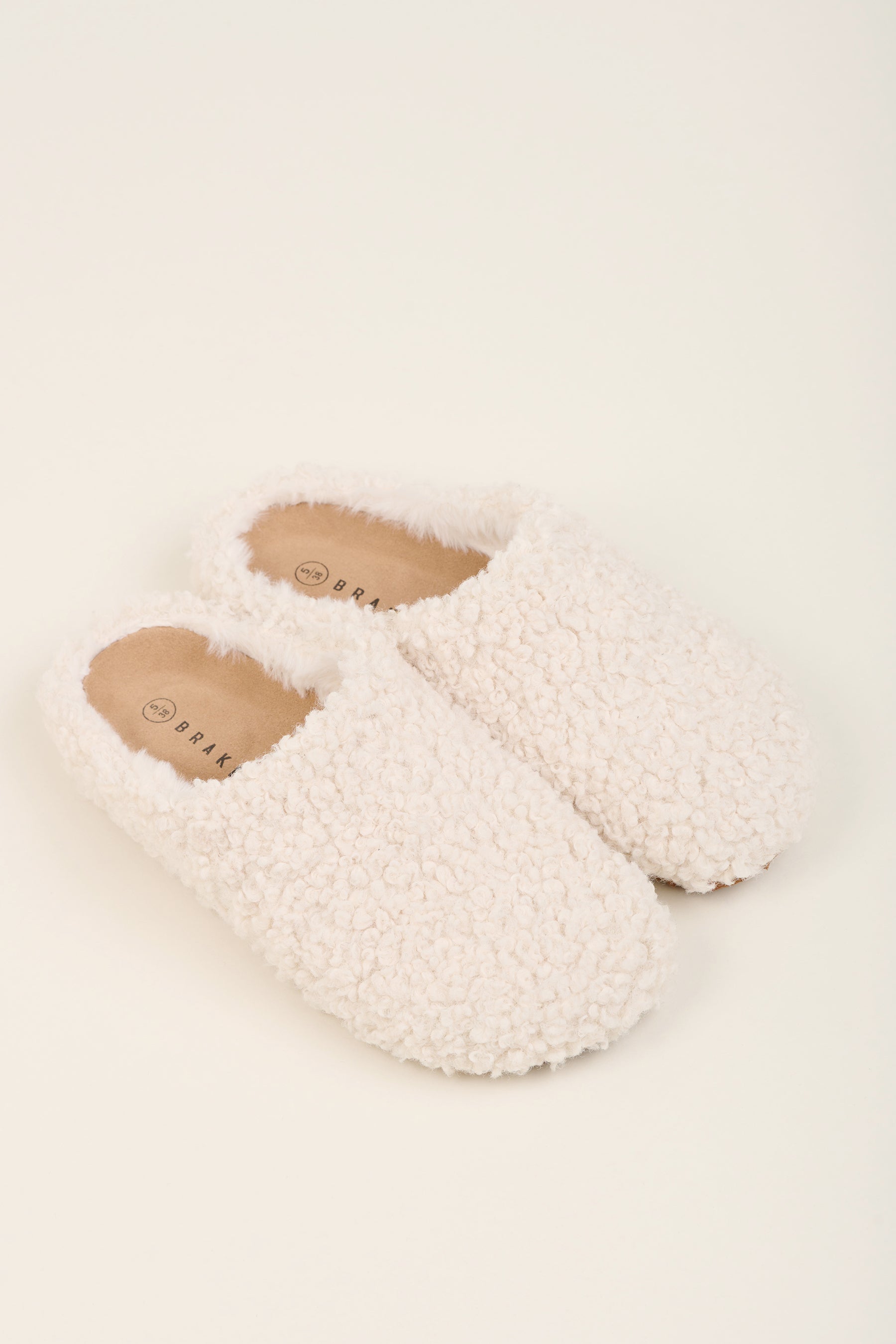 Cream Boucle Slippers