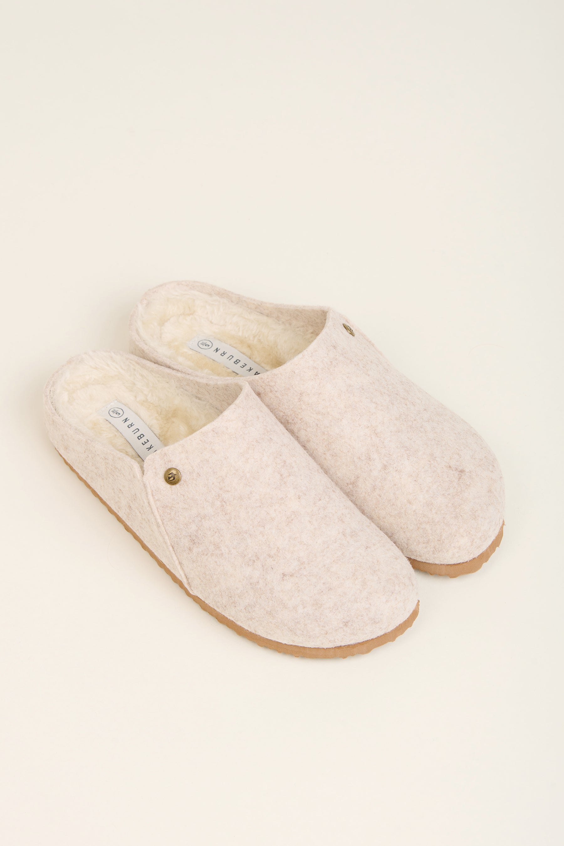 Cream Felted Slipper