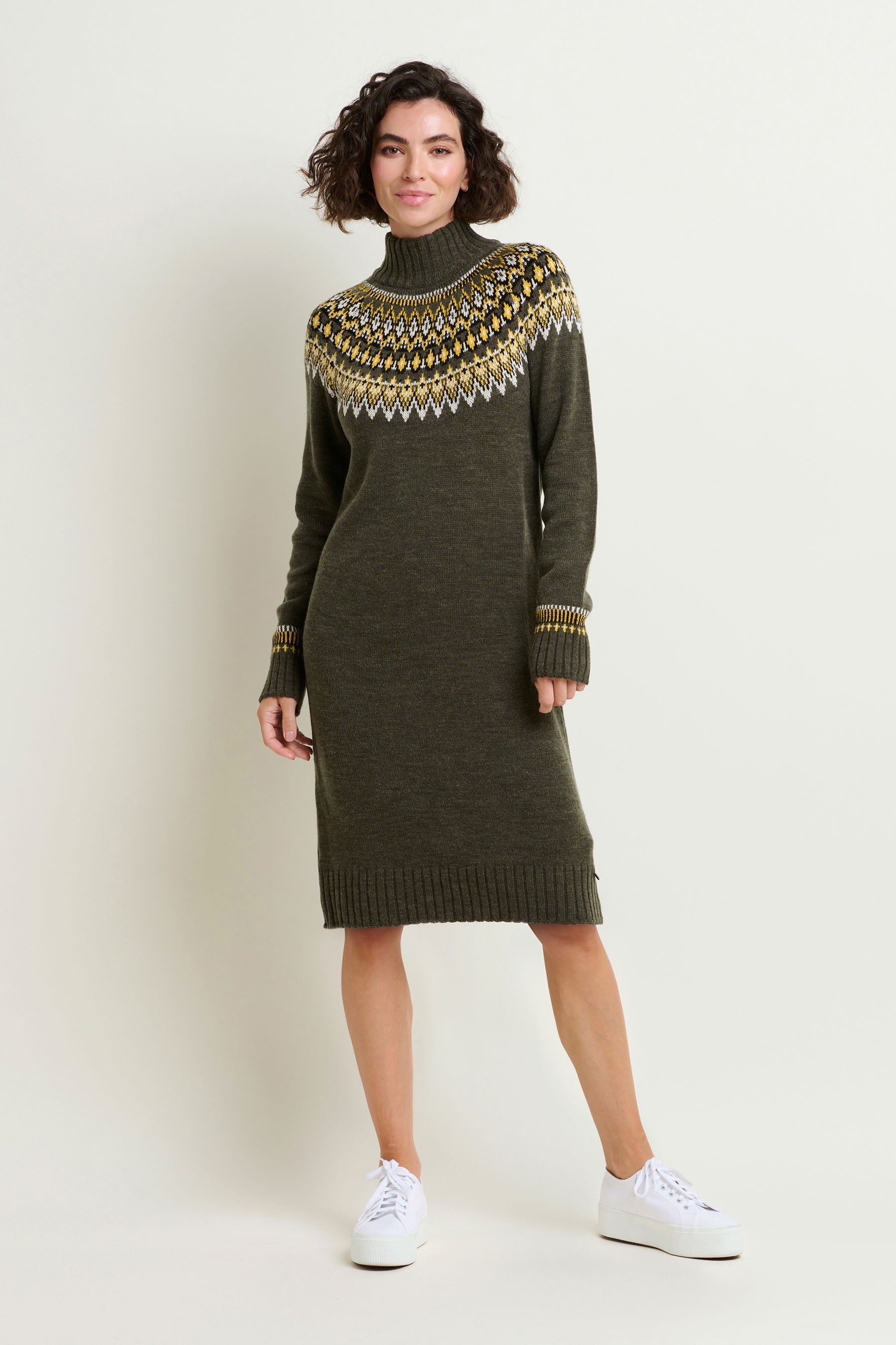 Roll Neck Knitted Dress