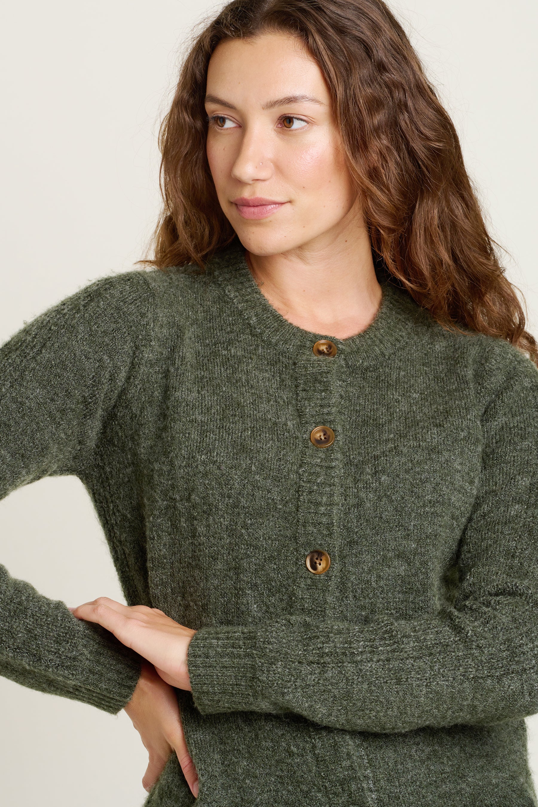 Rib Stitch Classic Cardigan