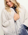 Ombre Knitted Poncho