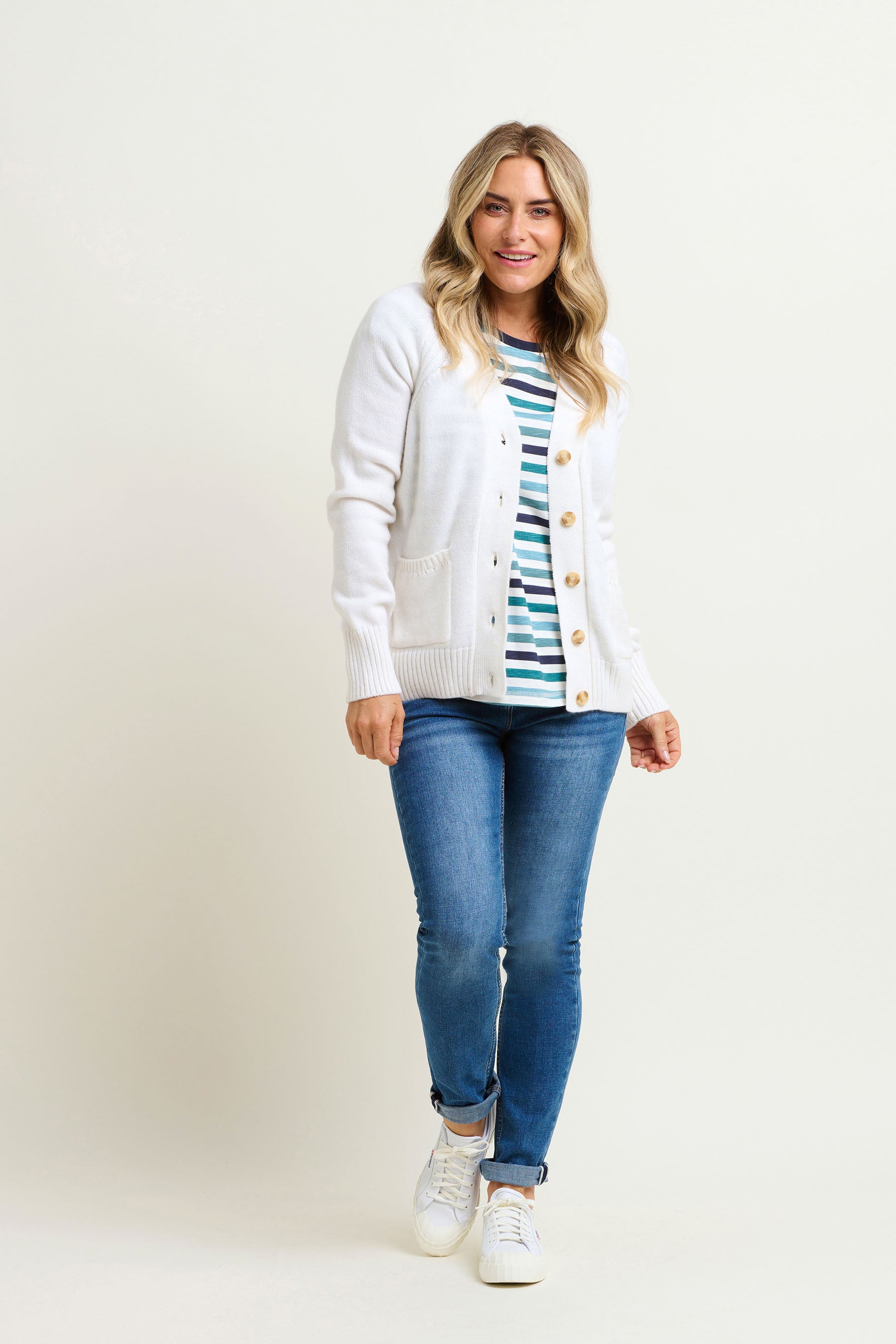 Chunky White Cardigan