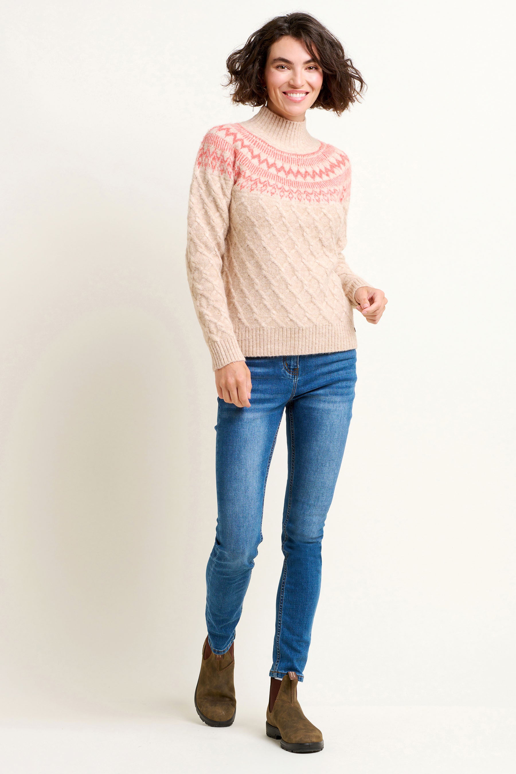 Retro Cable Mix Knitted Jumper