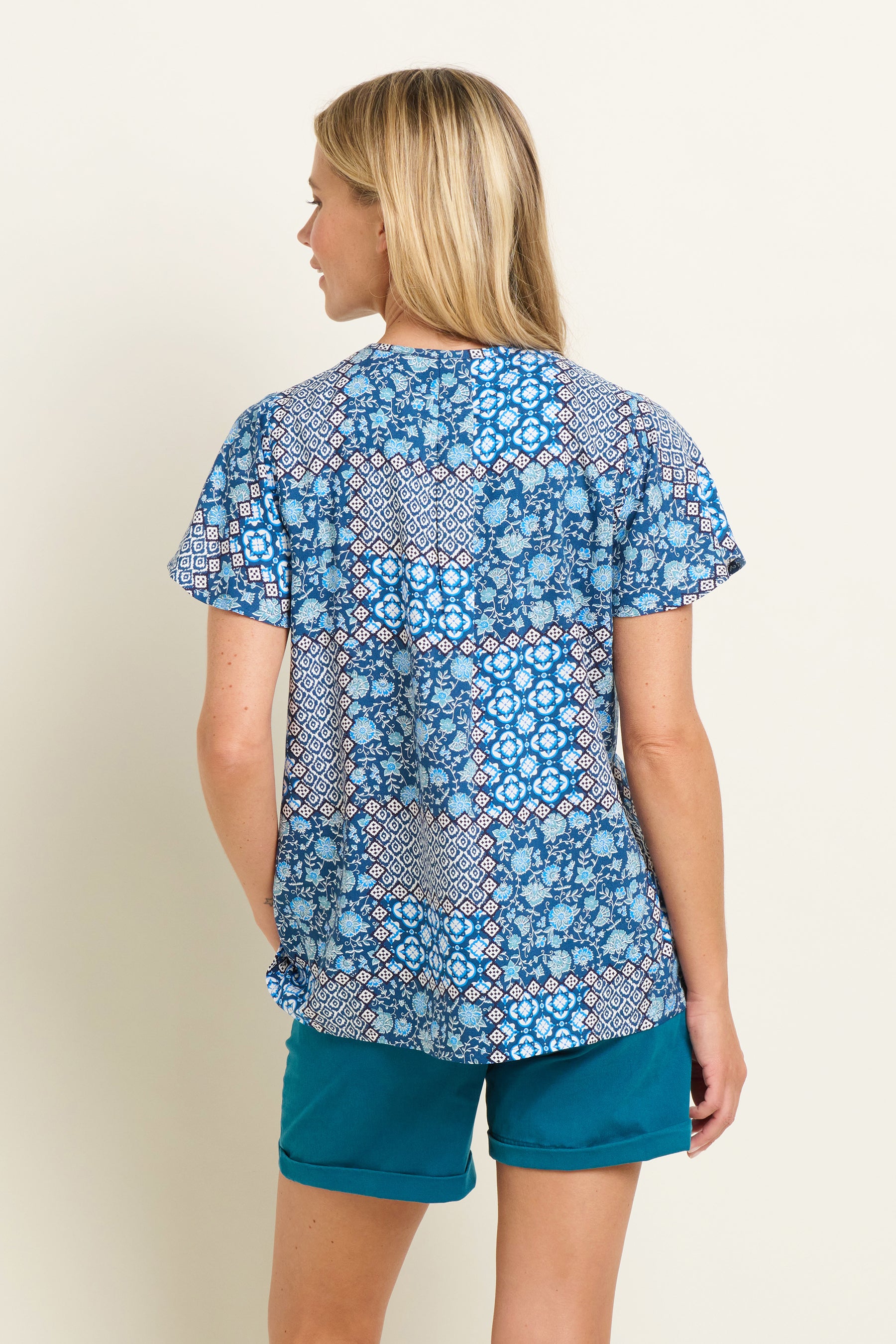 Folk Floral Patchwork Blouse