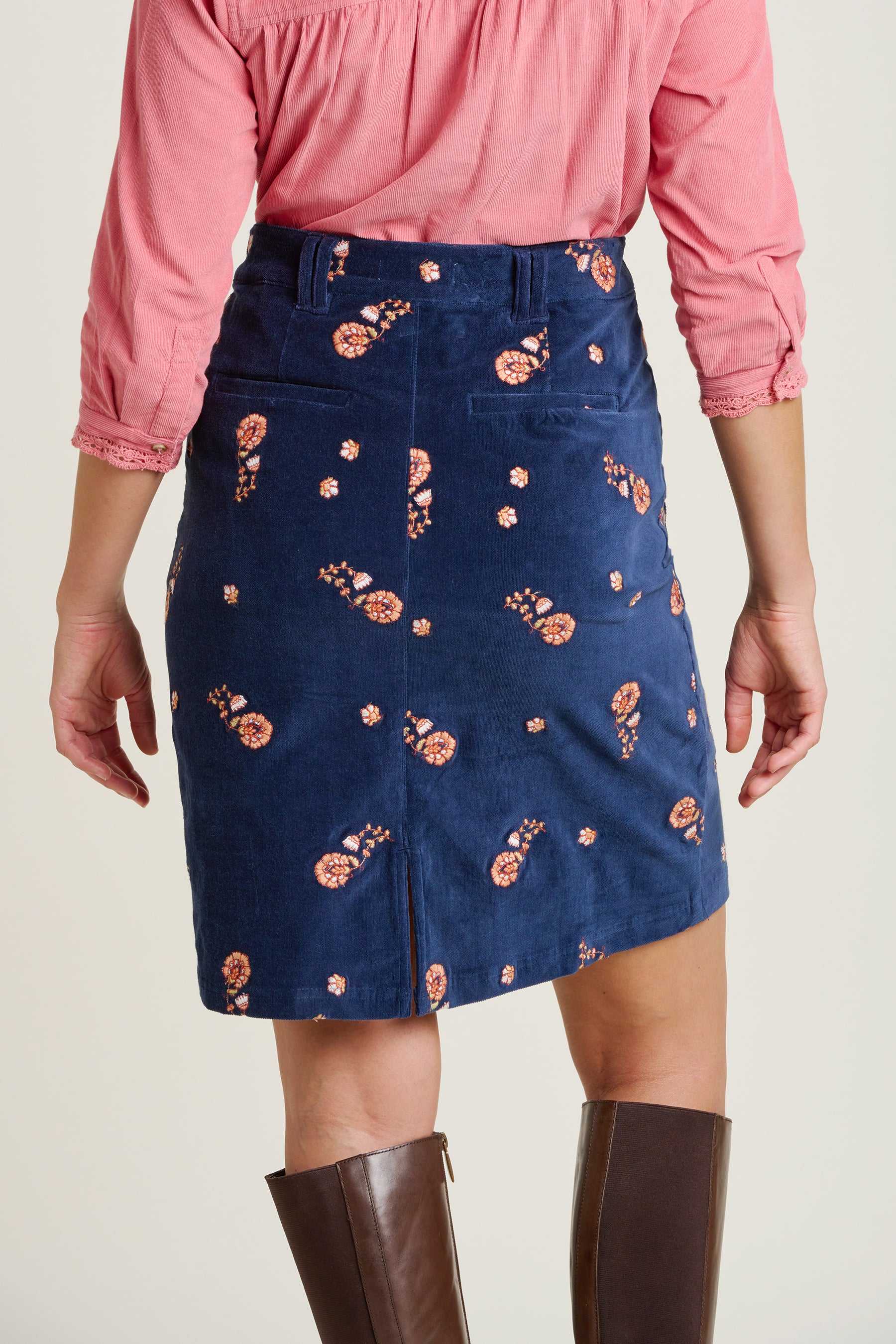 Mini Embroidered Cord Skirt