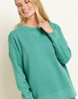 Garment Dyed Crew Neck Sweatshirt