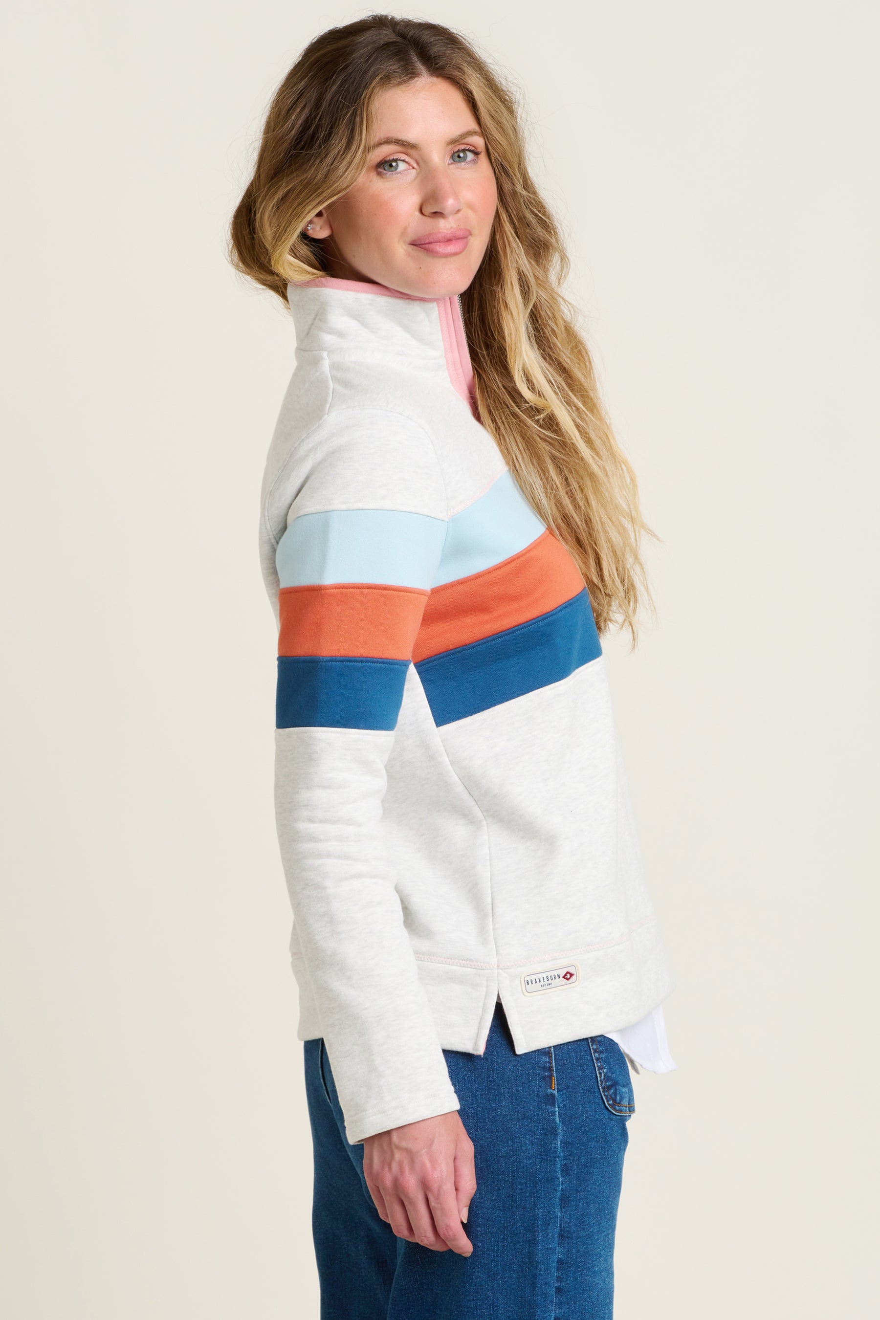 Chest Stripe Quarter Zip Sweatshirtshirt