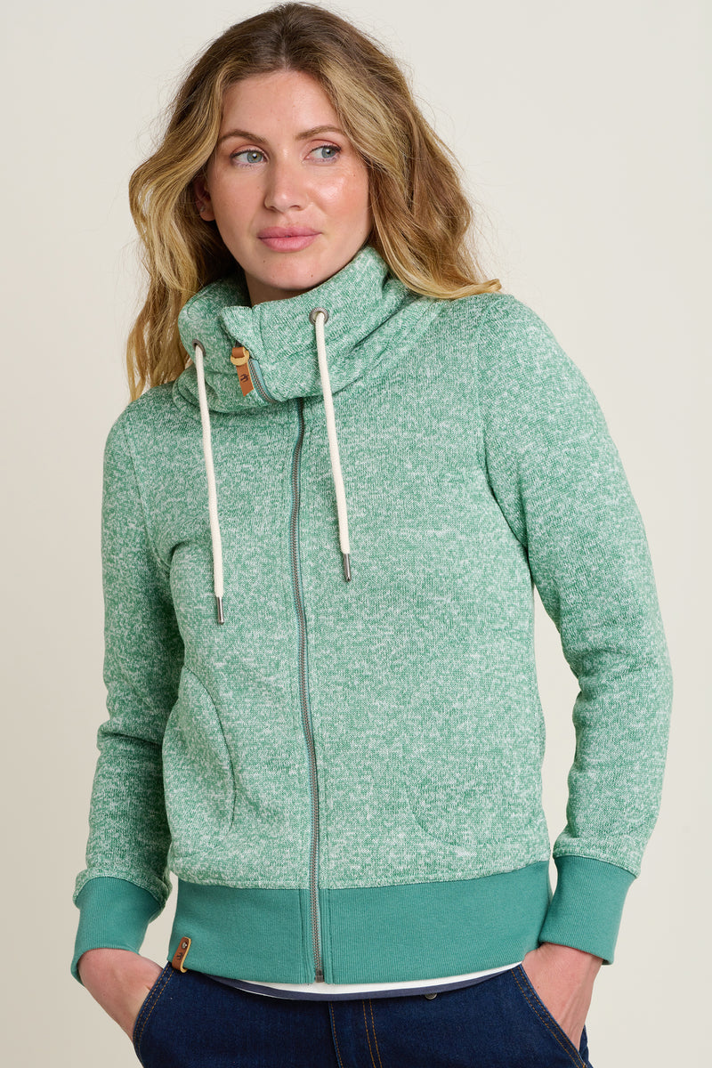 Zip Through High Neck Sweatshirt