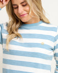 Stripe Crew Neck Sweatshirt