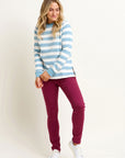 Stripe Crew Neck Sweatshirt