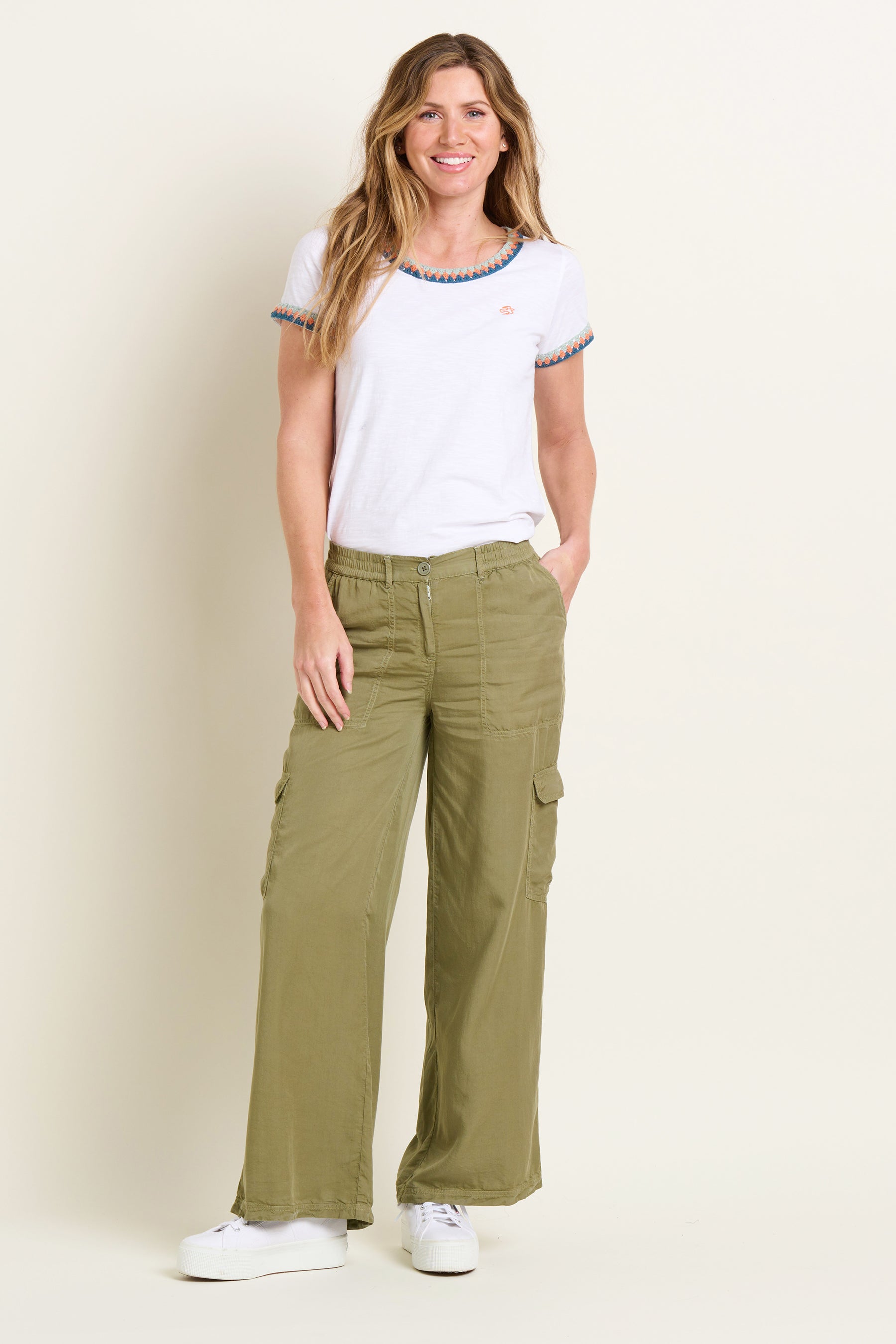 Wide Leg Side Pocket Trouser