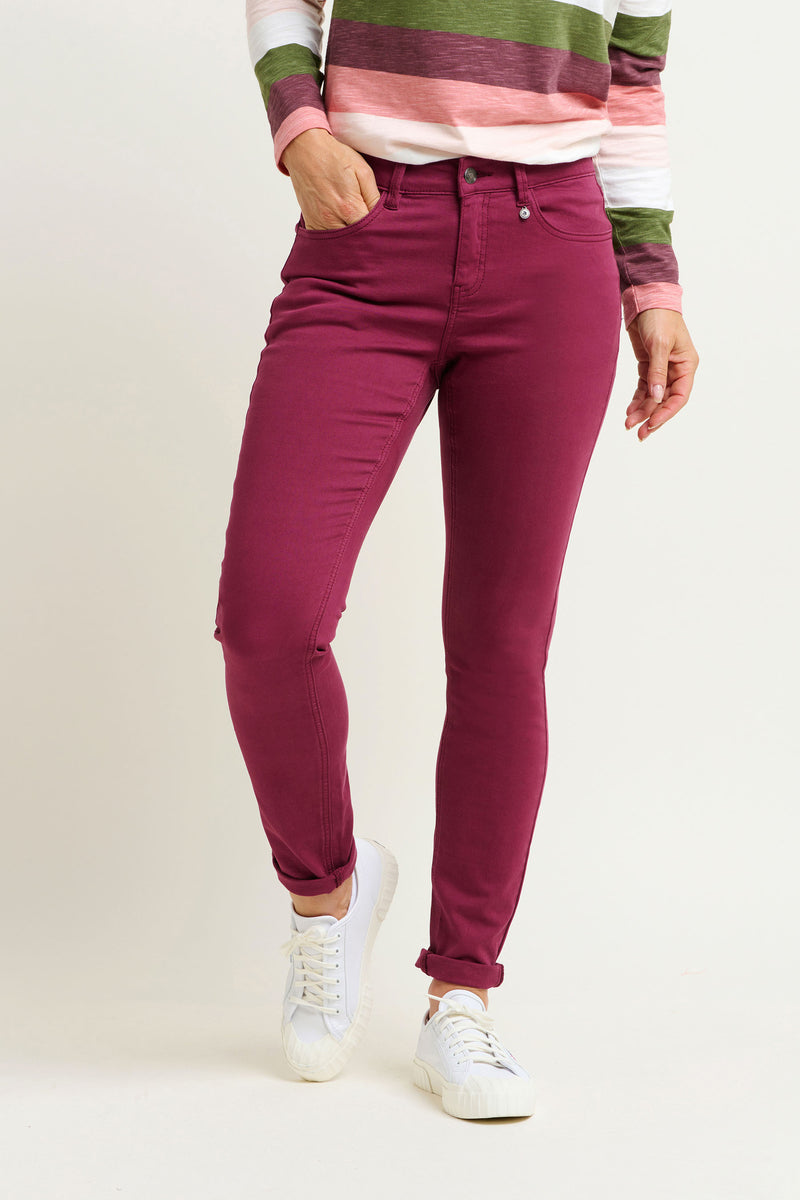 Skinny Leather Look Women039s Trousers with Lacing Wetlook Burgundy  H2262  eBay