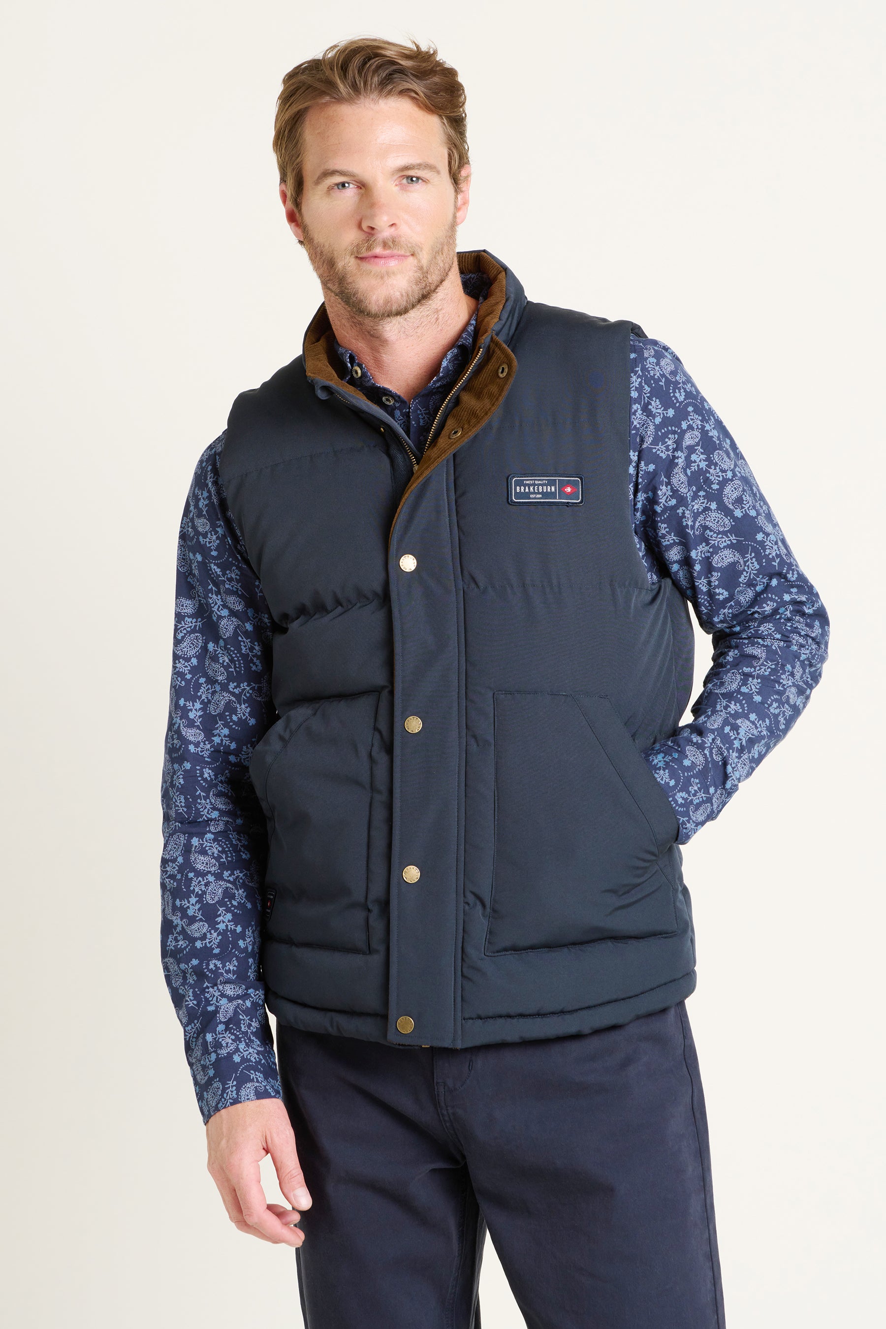 Mens navy gilet on sale