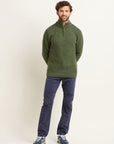 Khaki Quarter Zip Jumper