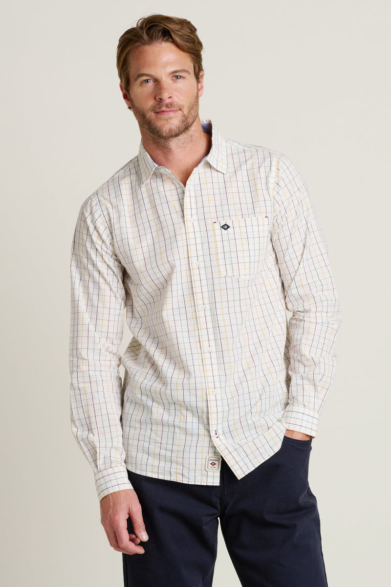 Cream Checked Shirt