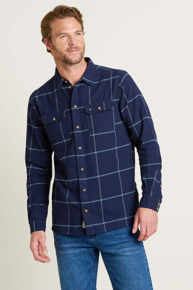 Navy Check Shirt