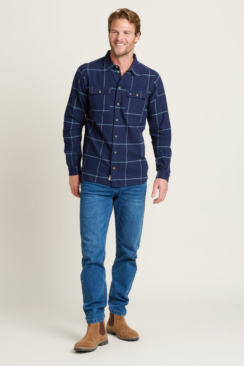 Navy Check Shirt