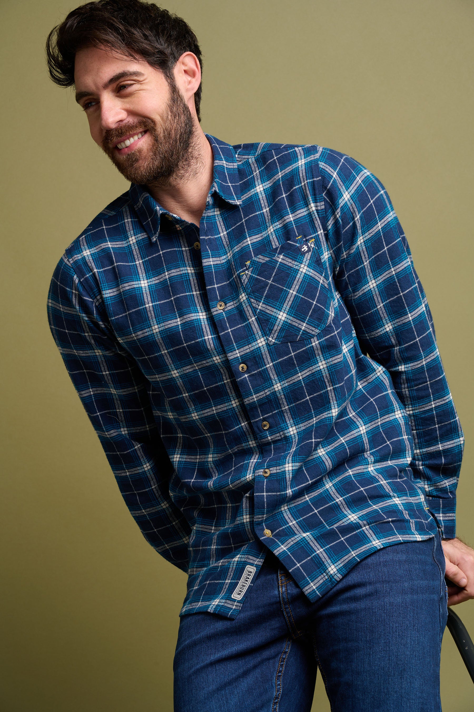 Navy Check Shirt