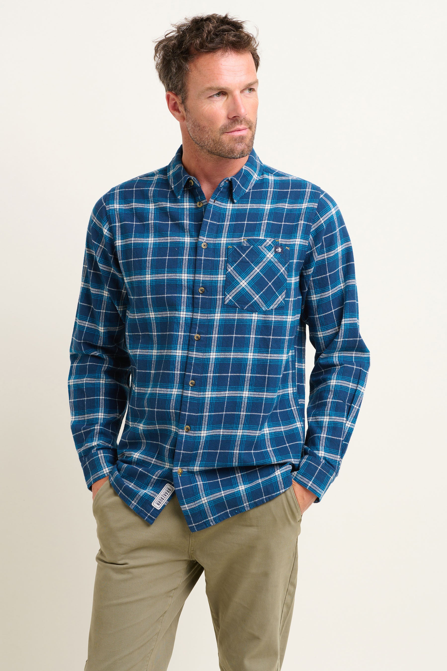 Navy Check Shirt